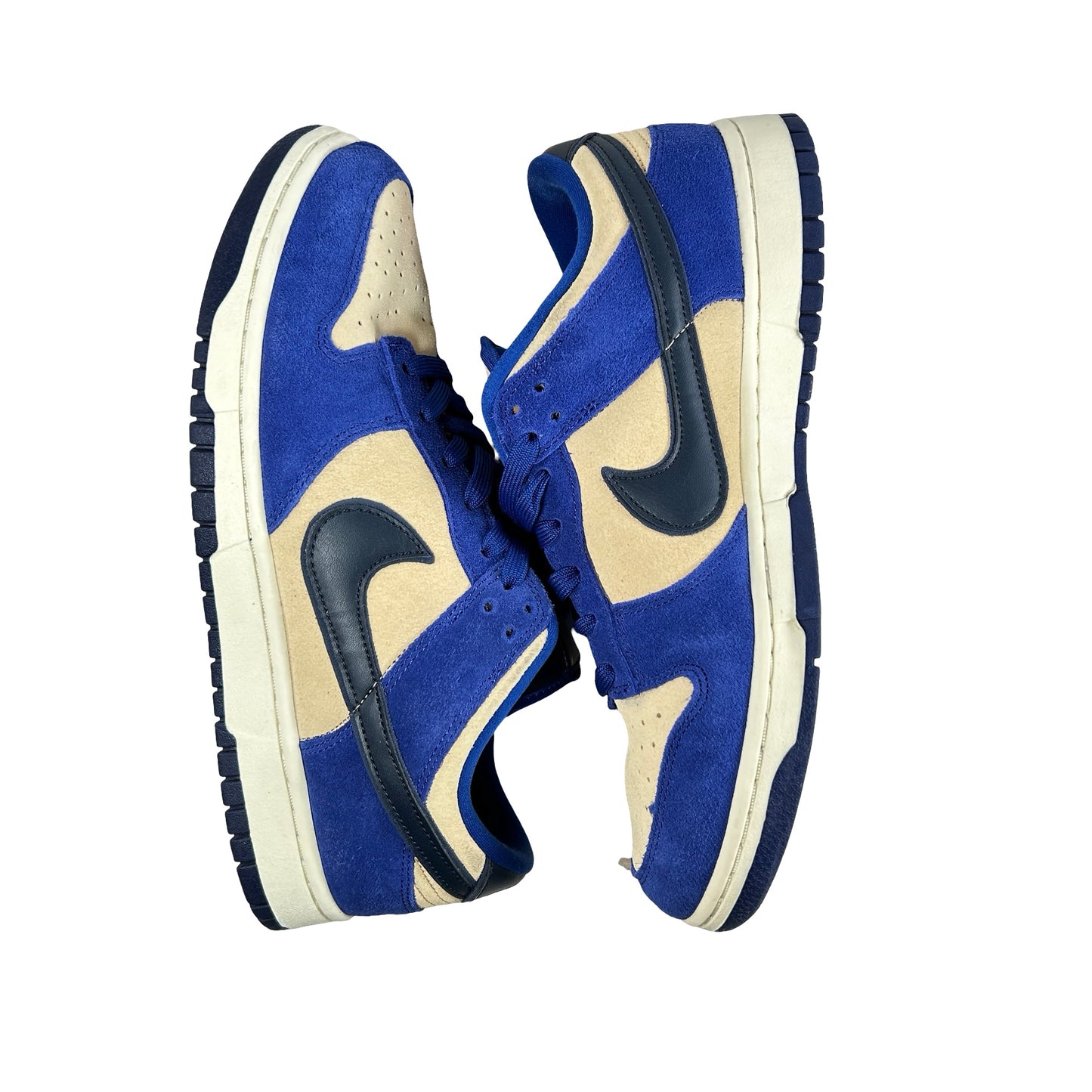 DV7411 400 Nike Dunk Low LX Blue Suede (Women's) [USED] - 10.5 W (Used)
