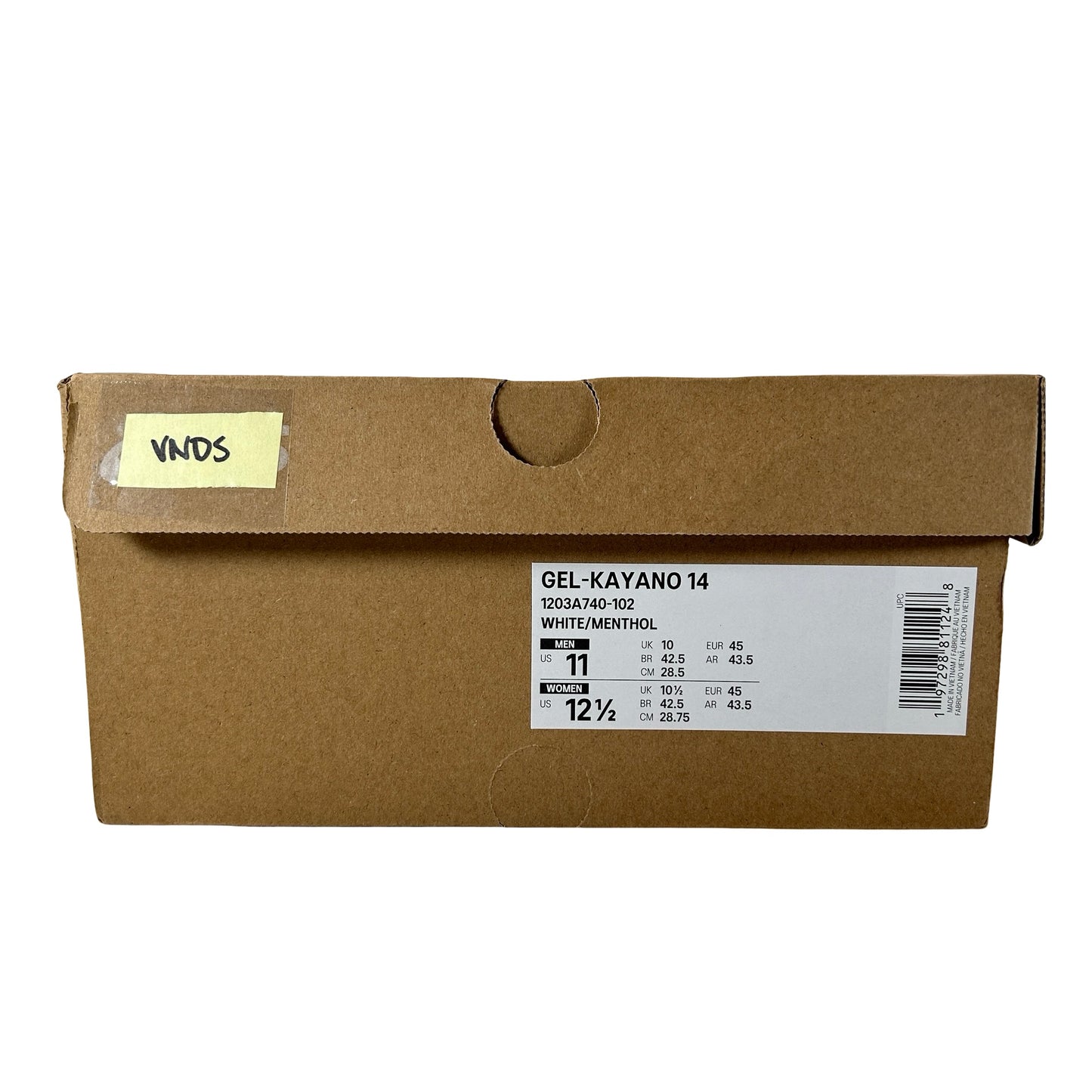 1203A740 102 ASICS Gel-Kayano 14 Silver Lime [USED] - 11 M (VNDS)