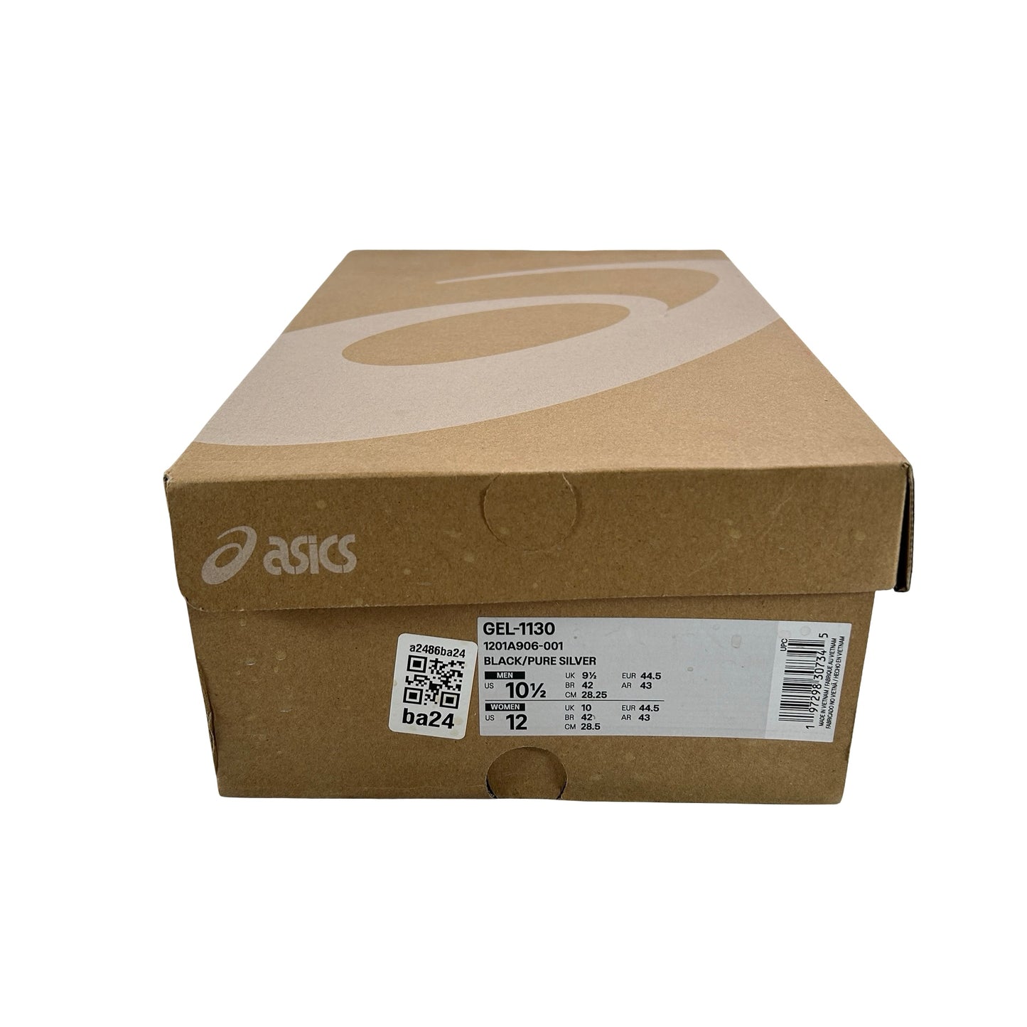 1201A906 001 ASICS Gel-1130 Black Pure Silver [USED] - 10.5 M (Used)