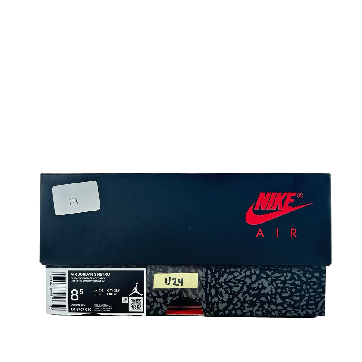DN3707 010 Jordan 3 Retro Black Cement Reimagined (2024) [USED] - 8.5 M (Used24)