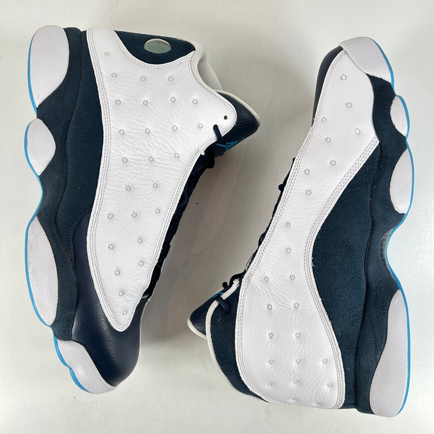 414571 144 Jordan 13 Retro Obsidian Powder Blue White [USED] - 13 M (Used)