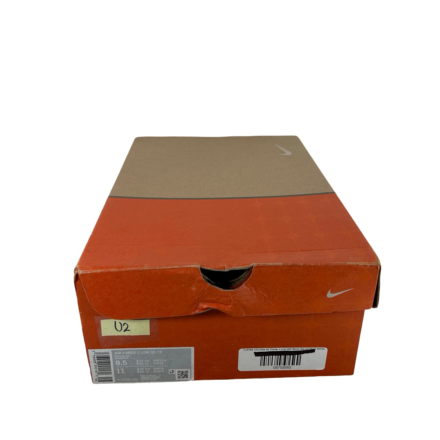 FJ5756 100 Nike Air Force 1 Low QS Terror Squad Blackout [USED] - 9.5 M (Used2)