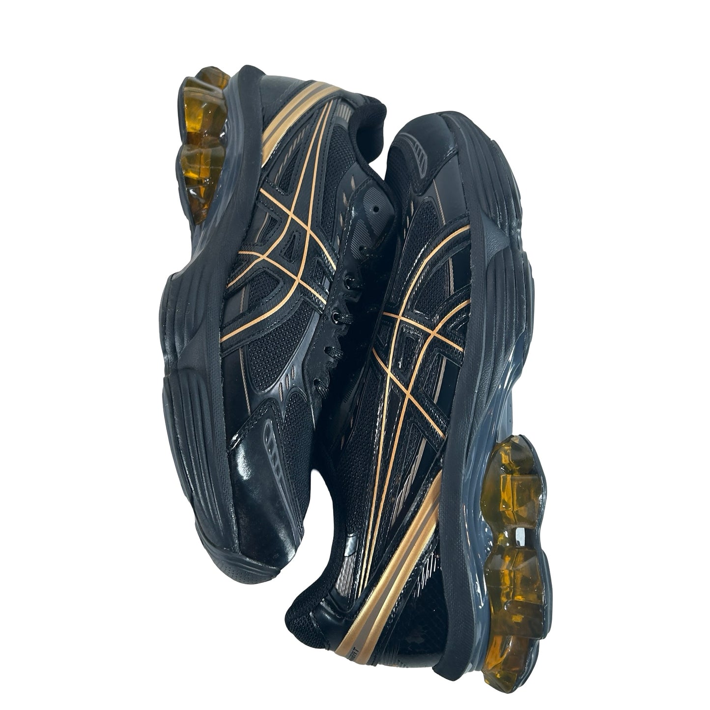 1203A591 001 ASICS Gel-Kinetic Fluent Black Gold [USED] - 11 M (Used)