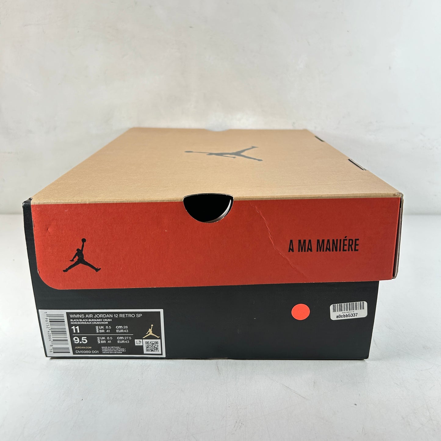 DV6989 001 Jordan 12 Retro SP A Ma Maniére Black (Women's) [USED] - 11 W (Used) (No Sleeve)