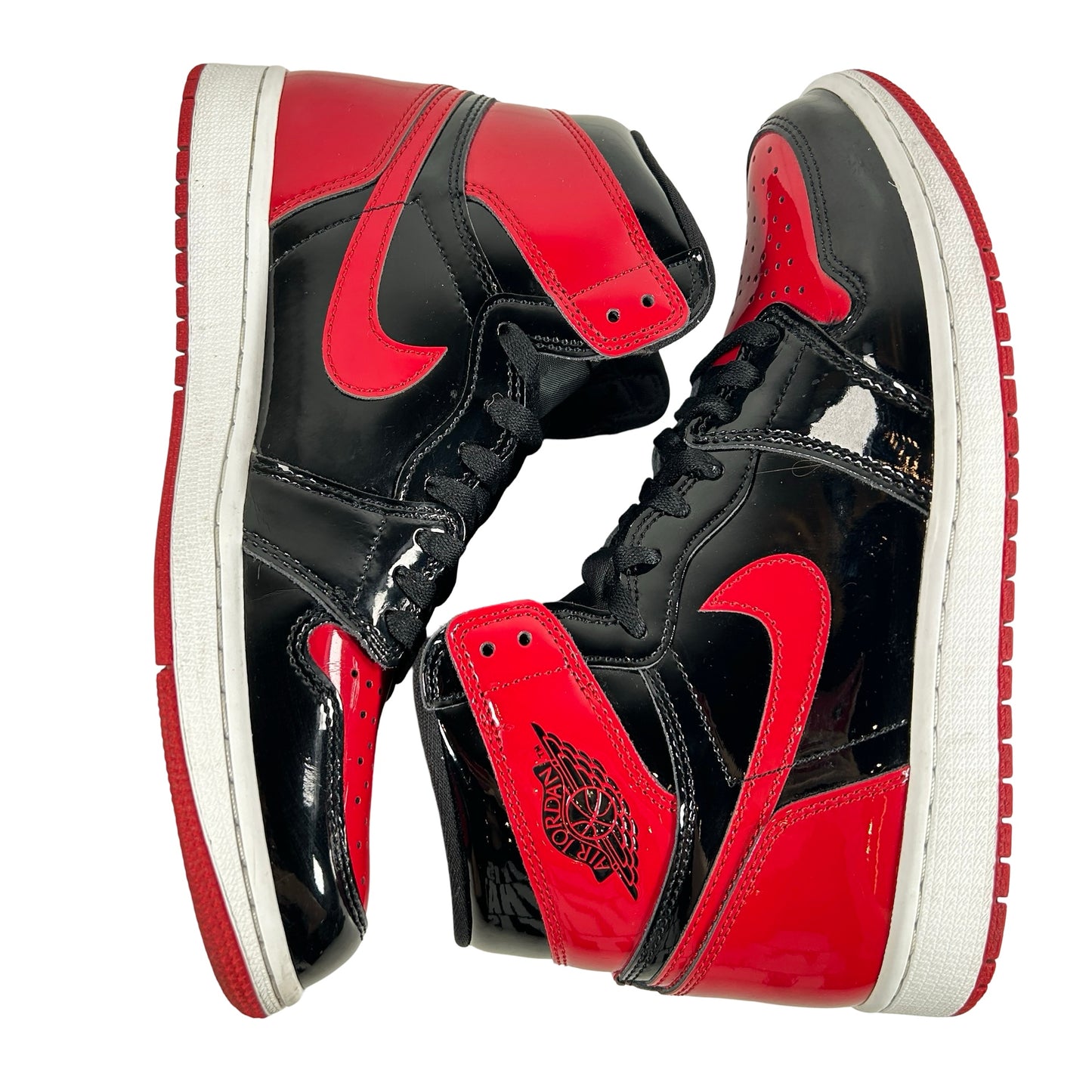 555088 063 Jordan 1 Retro High OG Patent Bred [USED] - 9 M (Used3)