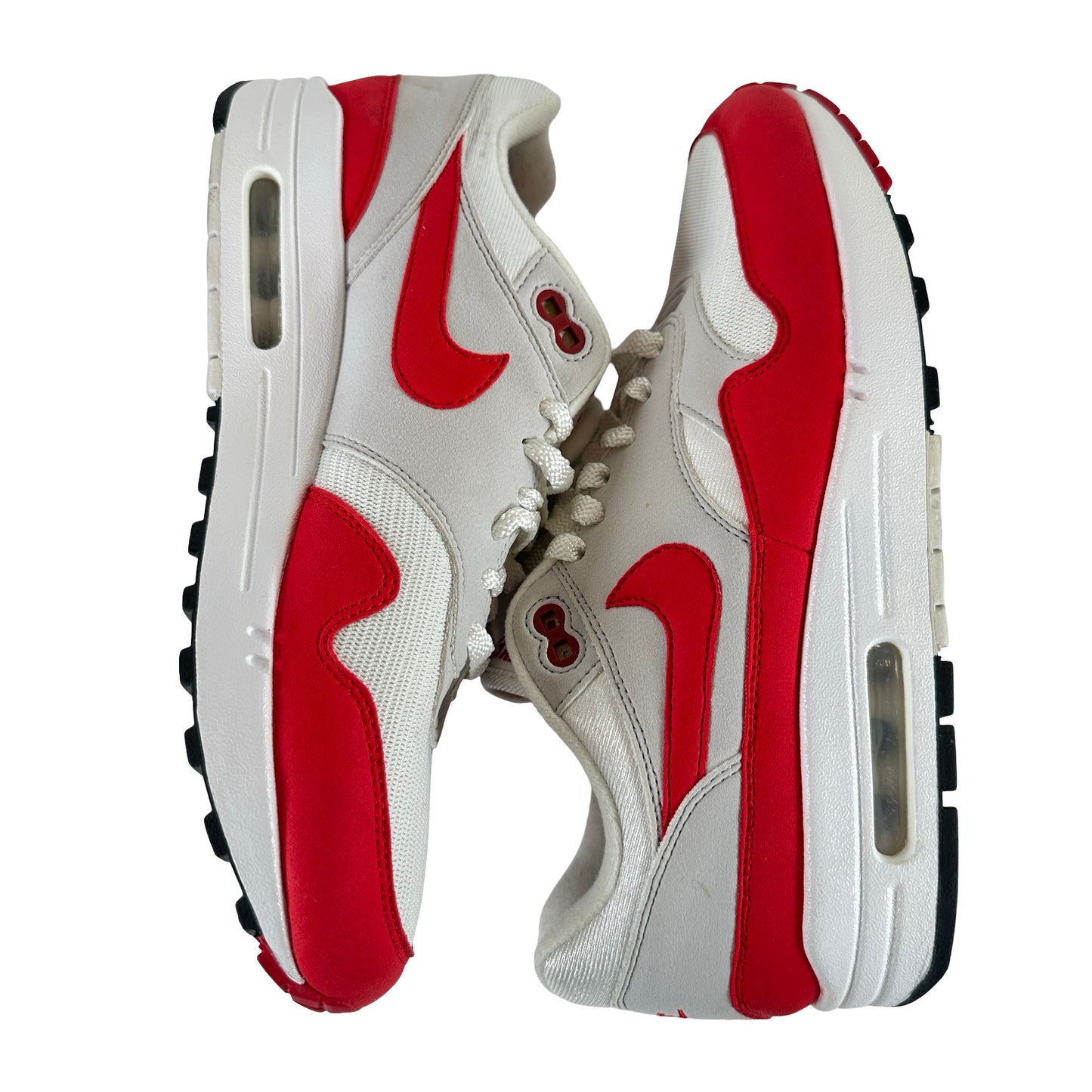908375 103 Nike Air Max 1 Anniversary Red (2017/2018 Restock Pair) [USED] - 8.5 M (Used) Replace Box)