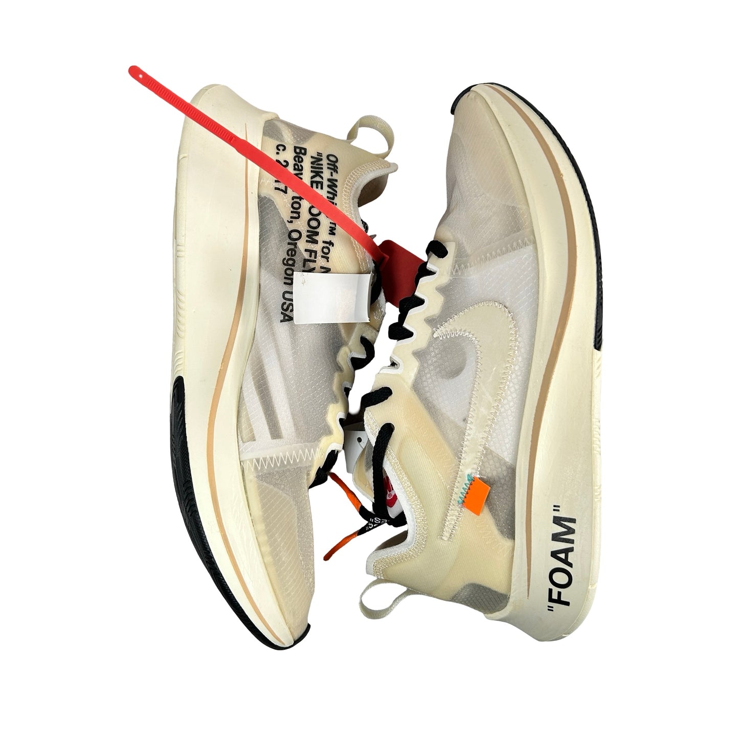 AJ4588 100 Nike Zoom Fly Off-White - 9 M (Yellowing)
