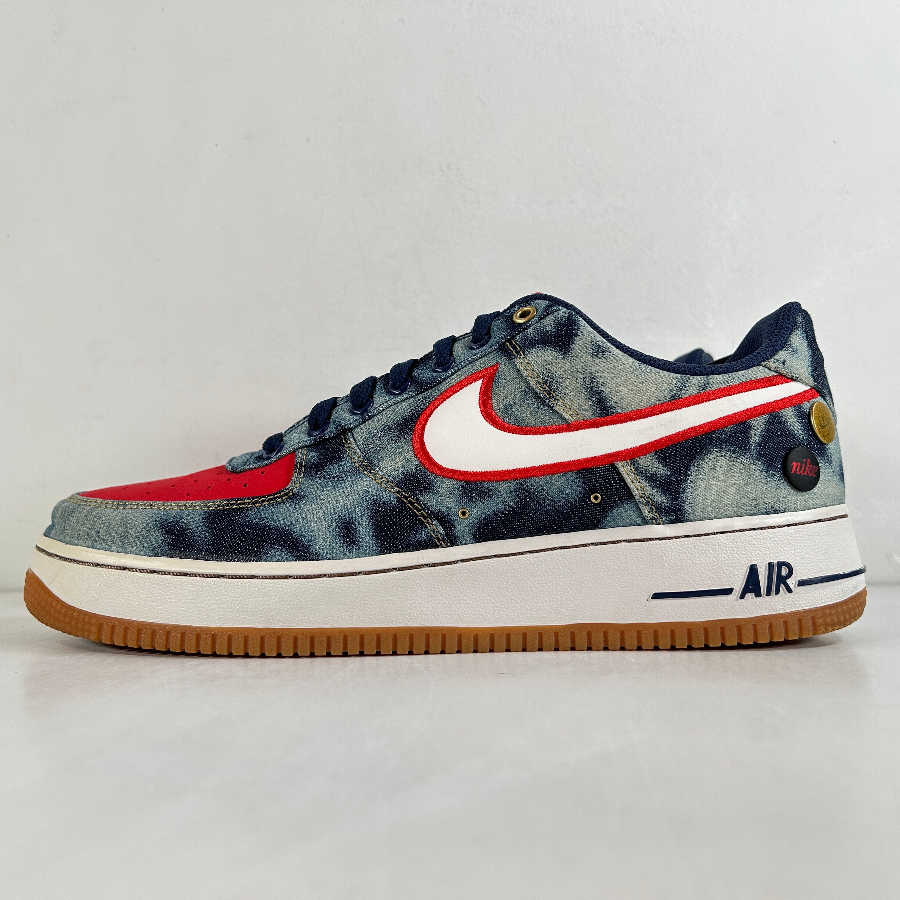 acid wash denim air force 1