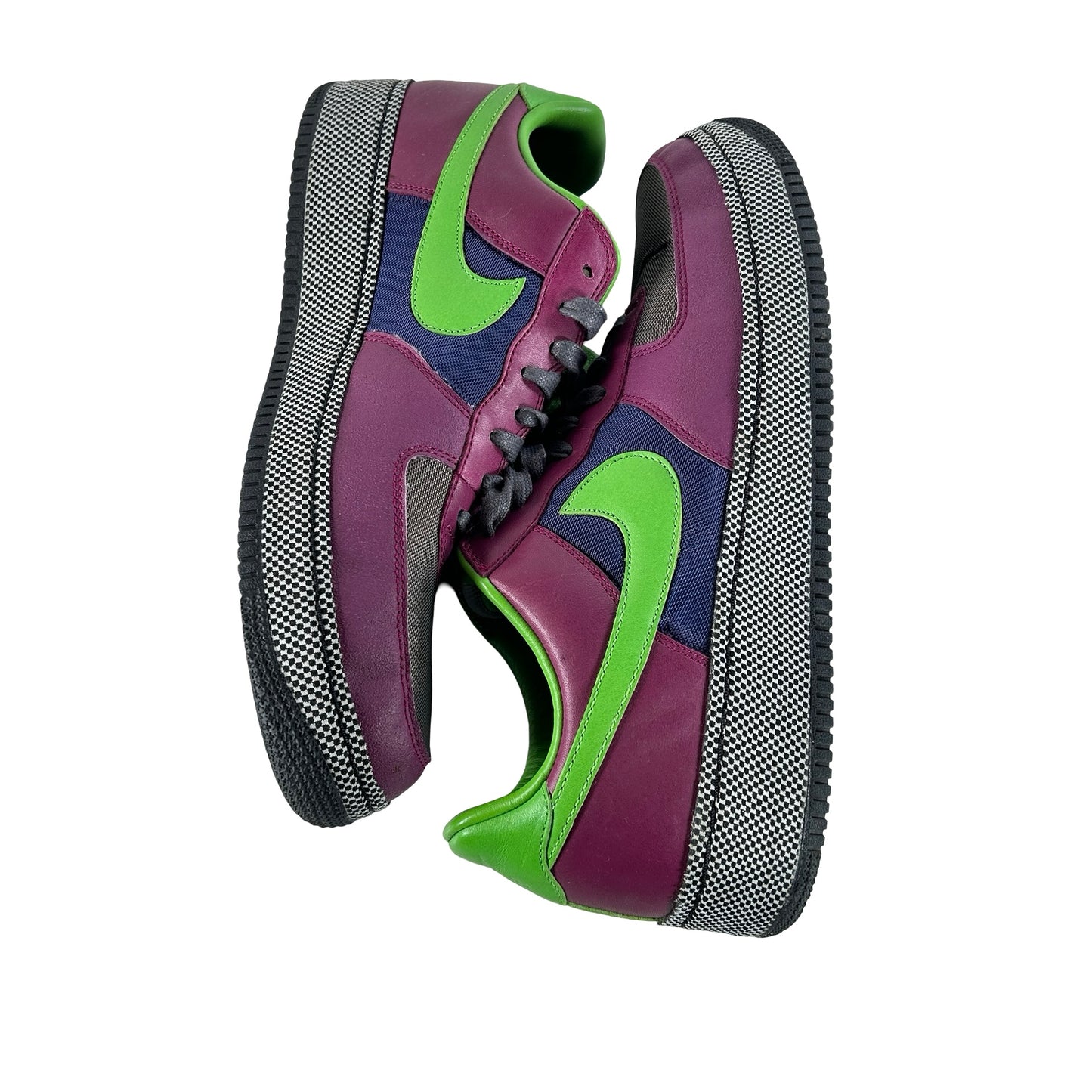 312486 031 Nike Air Force 1 Low Insideout Green Bean Grape [USED] - 13 M (Used)