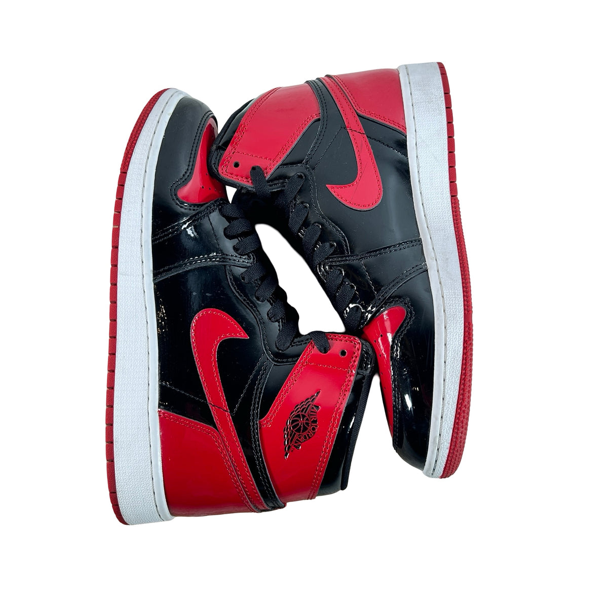 575441 063 Jordan 1 Retro High OG Patent Bred (GS) [USED] - 7 Y (Used4) (No Box4)