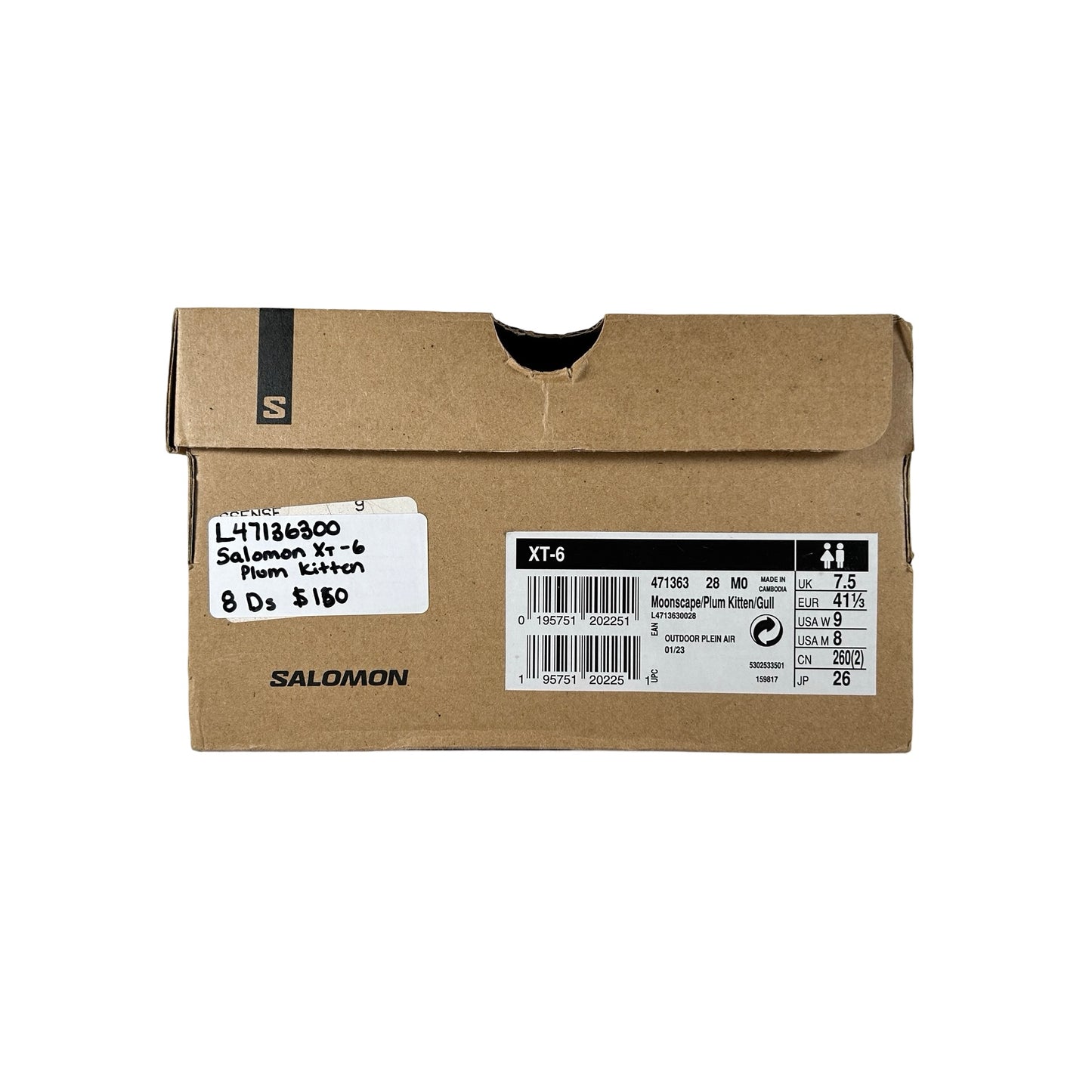 L4713630028 Salomon XT-6 Plum Kitten [USED] - 8 M (Used)