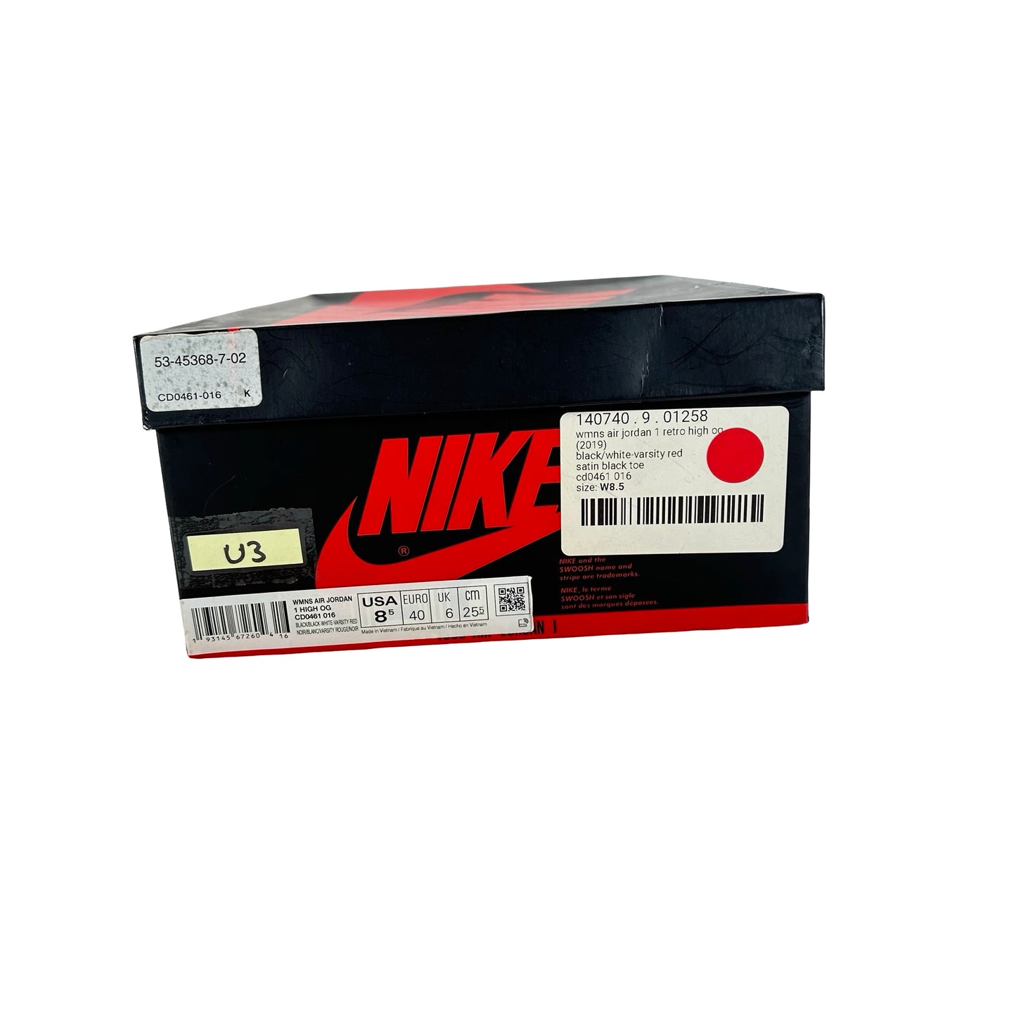CD0461 016 AJ1 Satin Black Toe [USED] - 8.5 W (Used3)