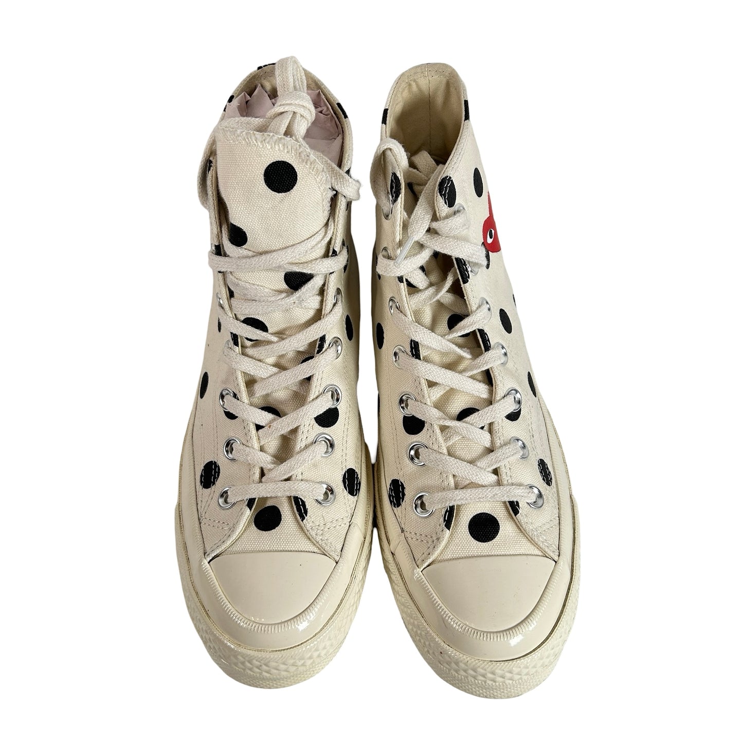 157251C Converse Chuck Taylor All Star 70 Hi Comme des Garcons PLAY Polka Dot White [USED] - 6 M (Used)