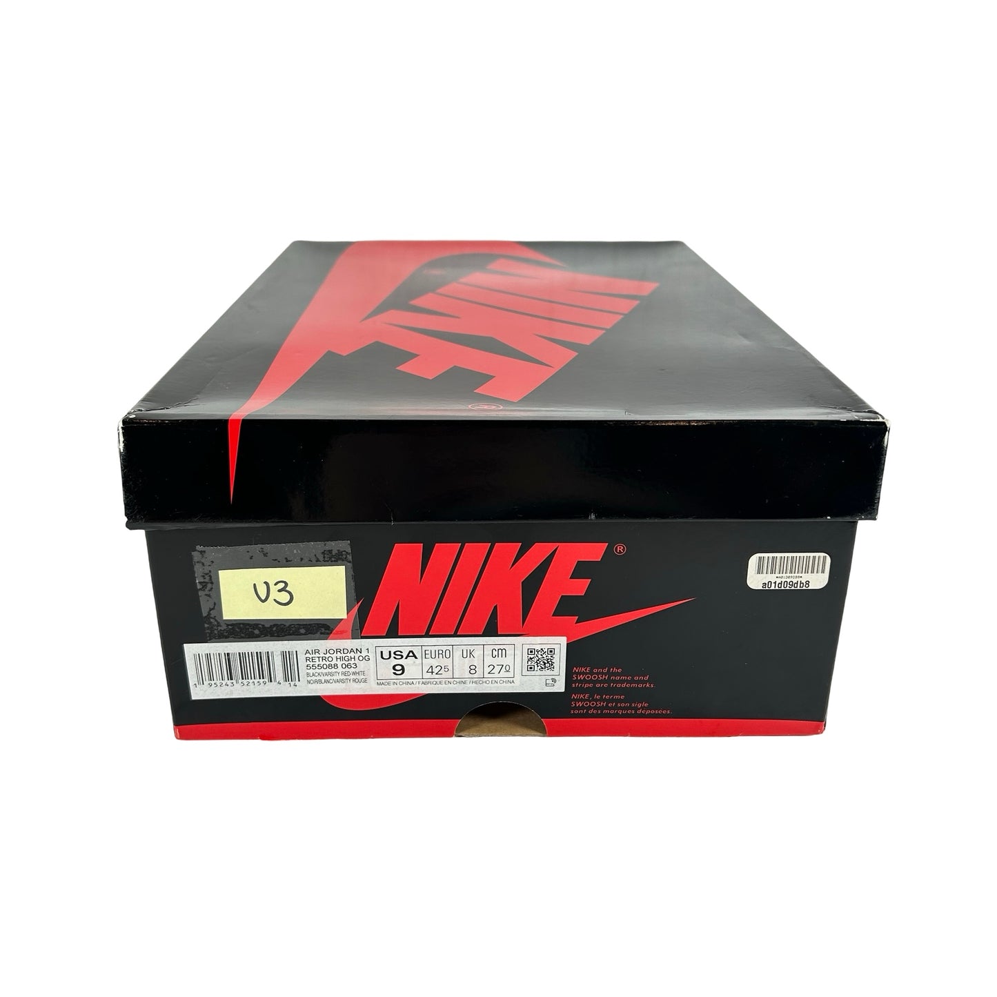 555088 063 Jordan 1 Retro High OG Patent Bred [USED] - 9 M (Used3)
