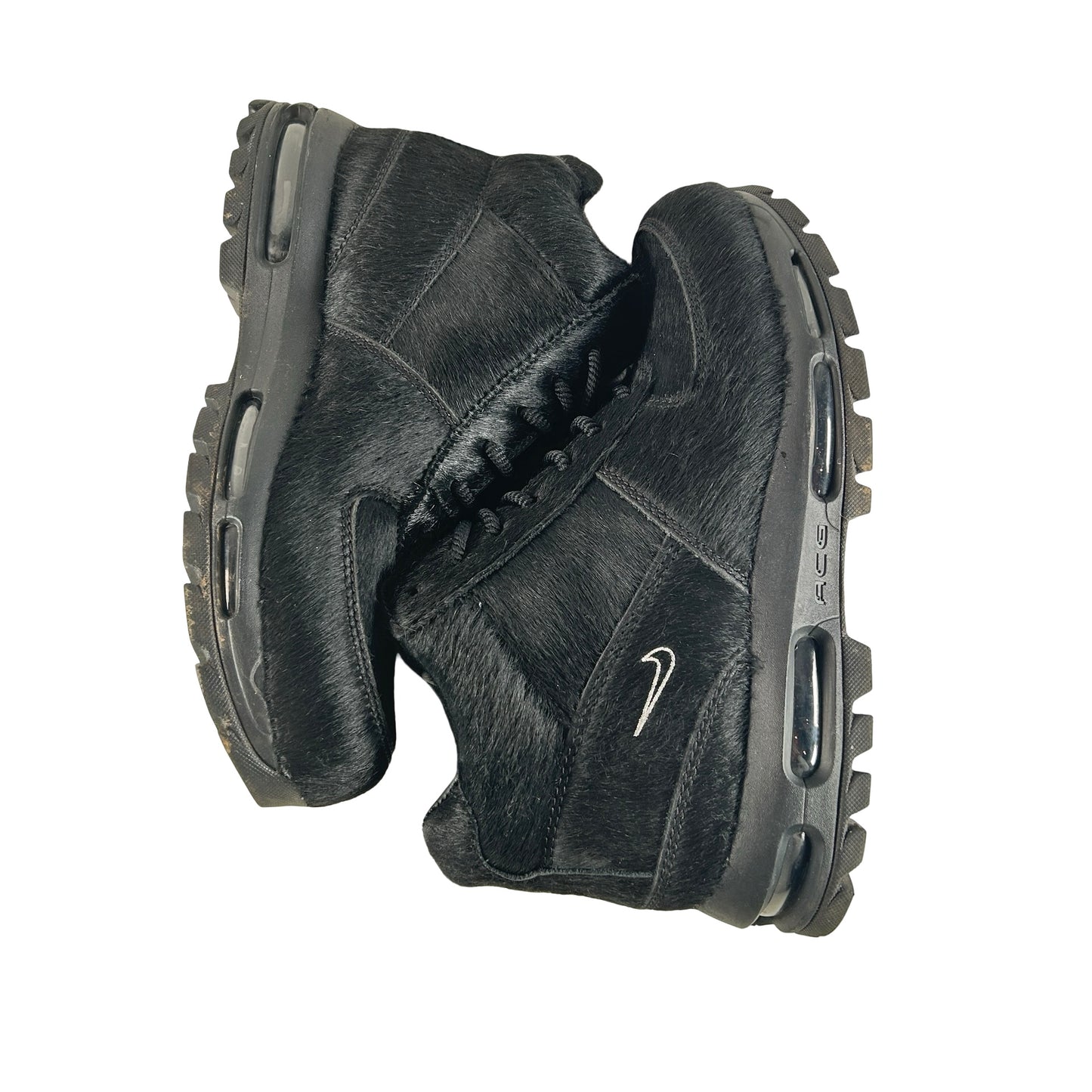 IO4635 001 Nike Air Max Goadome Black Pony Hair [USED] - 9.5 M (Used) (No Box)