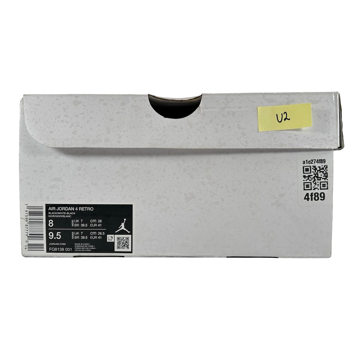 FQ8138 001 Jordan 4 Retro White Thunder [USED] - 8 M (Used2)