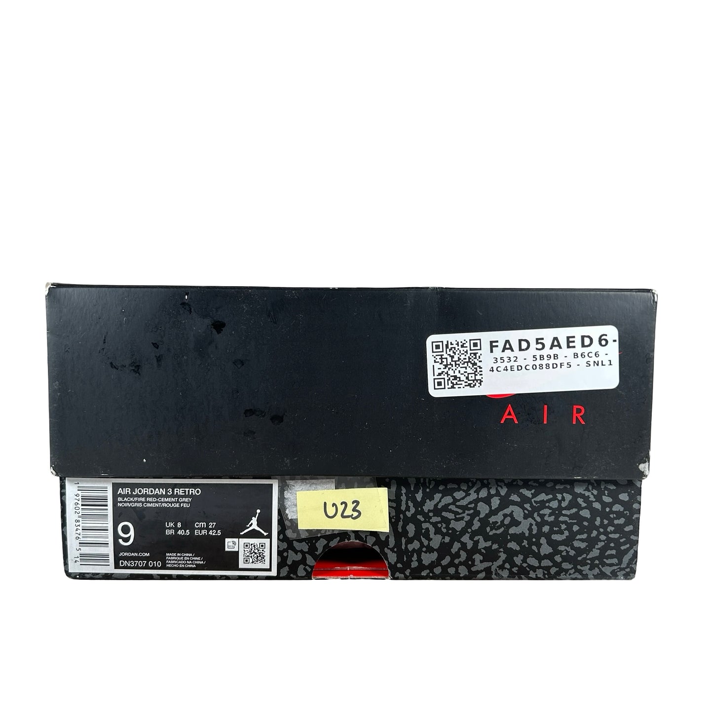 DN3707 010 Jordan 3 Retro Black Cement Reimagined (2024) [USED] - 9 M (Used23)