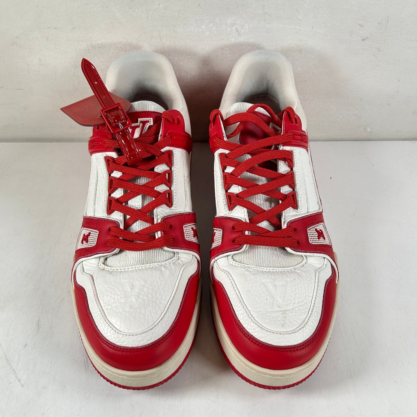 1A8PK6 / 1A8PJY Louis Vuitton Trainer Red White [USED] - LV 7 (Used) (No Box)