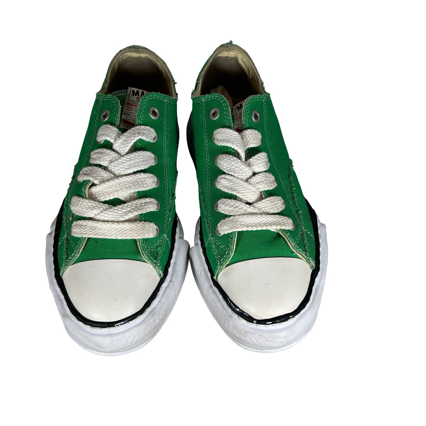 A01FW702 Maison Mihara Yasuhiro Peterson OG Sole Canvas Low Green [USED] - 45 EU (Used)