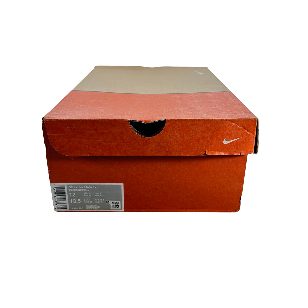 II4391 100 Nike Air Force 1 Low QS Terror Squad White University Red [USED] - 12 M (Used)