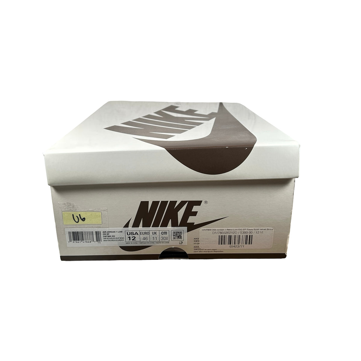 DM7866 202 Jordan 1 Retro Low OG SP Travis Scott Velvet Brown [USED] - 12 M (Used6)