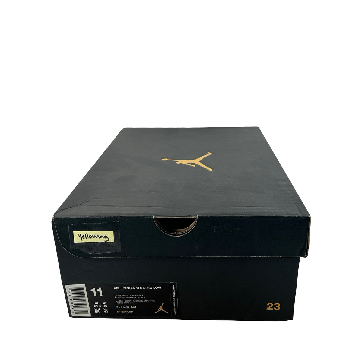 528895 102 Jordan 11 Retro Low Cherry (2016) - 11 M (Yellowing)