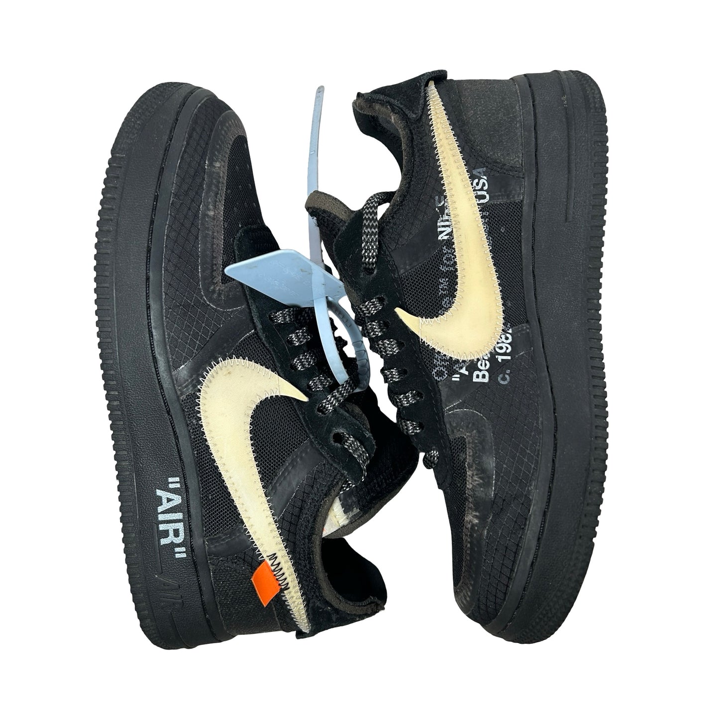 AO4606 001 Nike Air Force 1 Low Off-White Black White [USED] - 4 M (Used)