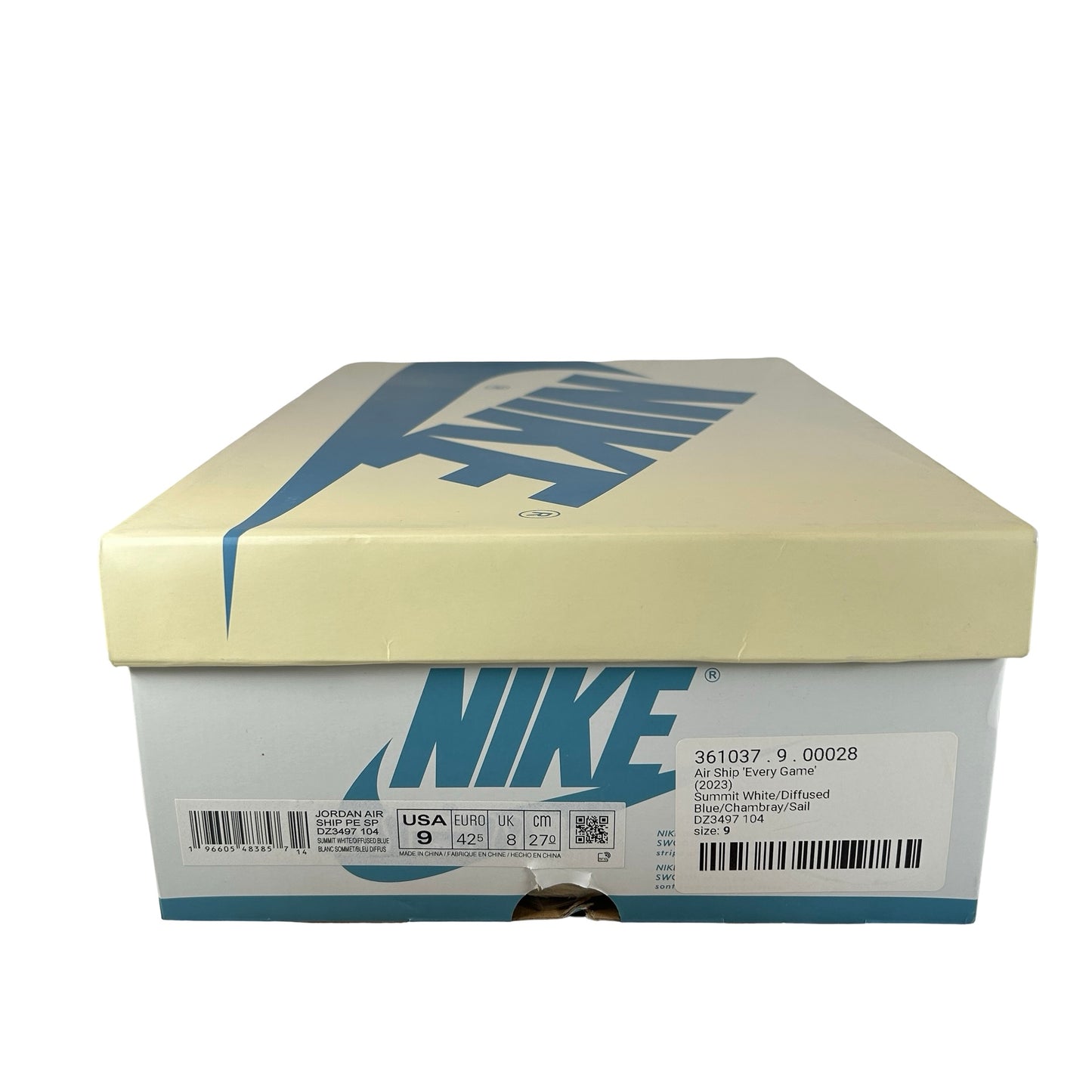 DZ347 104 Nike Jordan Air Ship PE SP Every Game Diffused Blue [USED] - 9 M (Used)