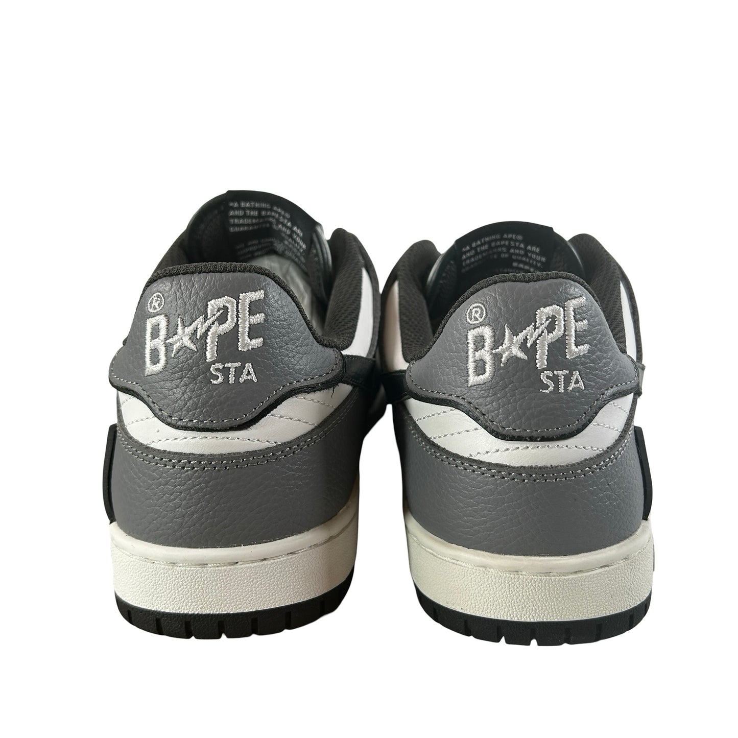 1J80191059 A Bathing Ape Sk8 Sta #5 Black White Grey [USED] - 9.5 M (Used2)