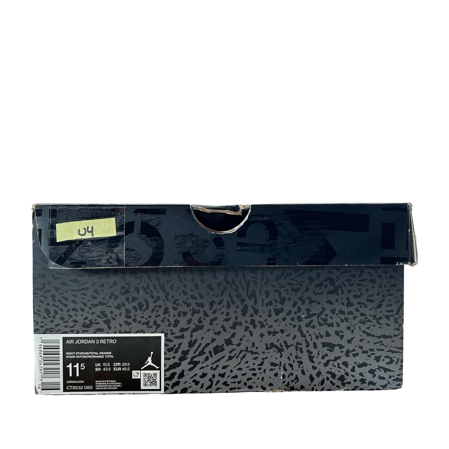 CT8532 080 Jordan 3 Retro Fear Pack (2023) [USED] - 11.5 M (Used4)