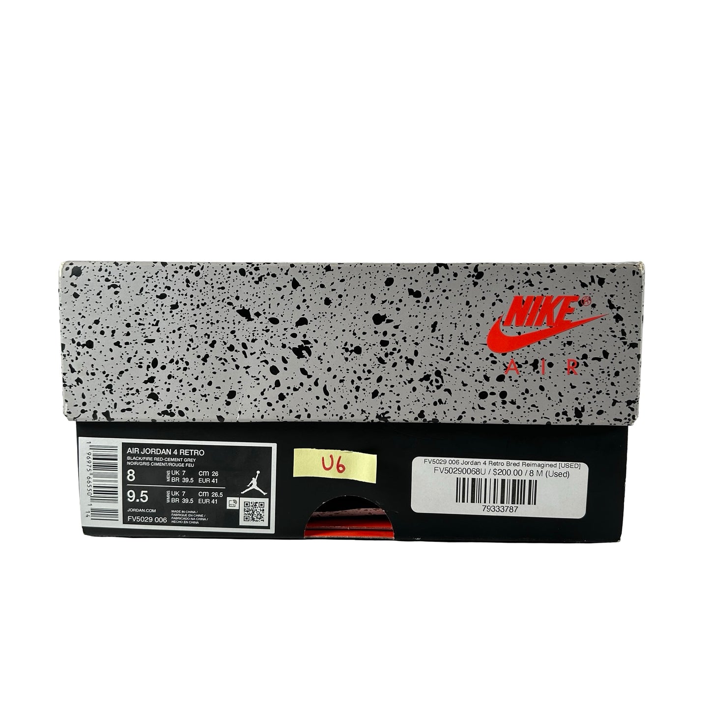 FV5029 006 Jordan 4 Retro Bred Reimagined [USED] - 8 M (Used6)