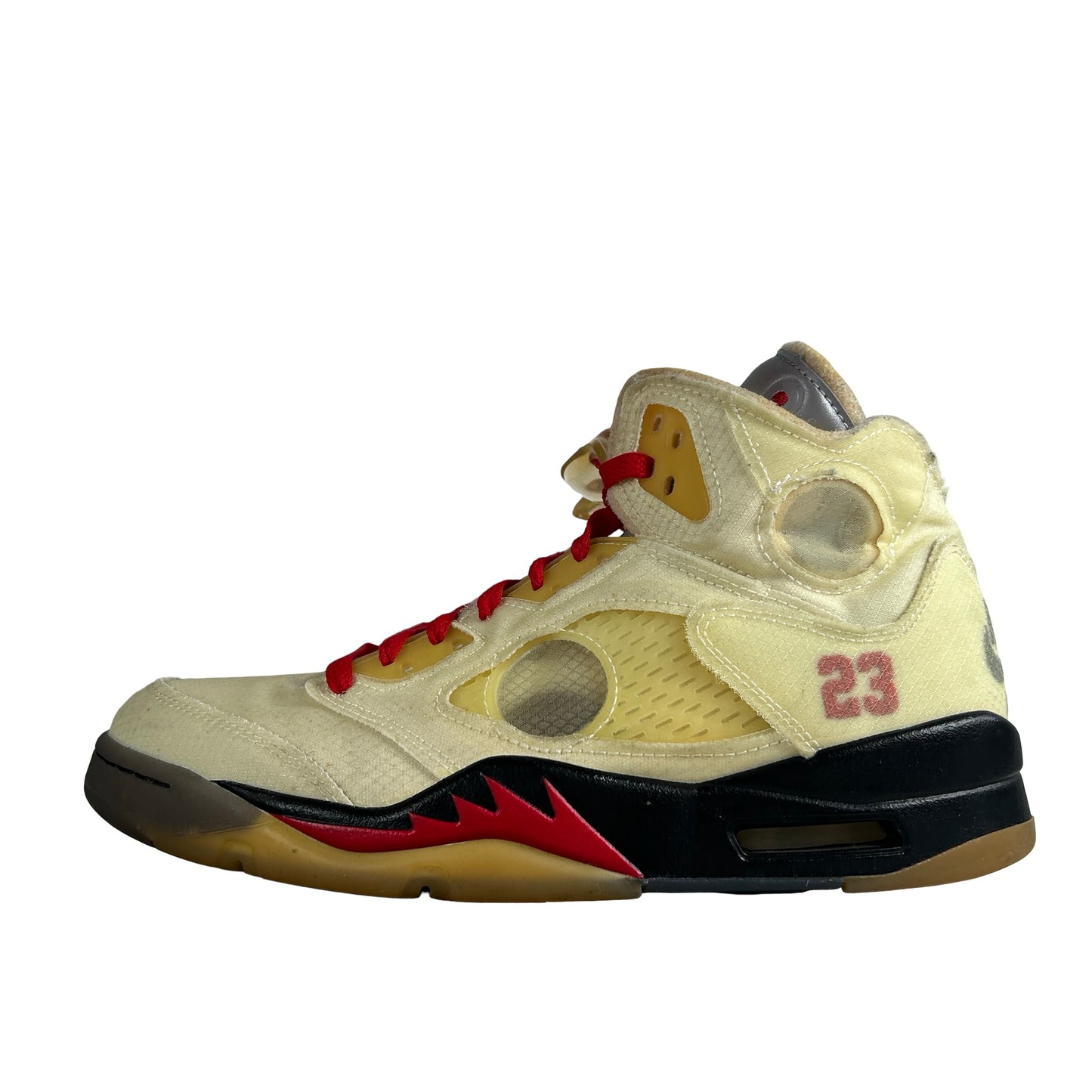 DH8565 100 Jordan 5 Off-White Sail [USED] - 9 M (Used8) (Missing Insoles)
