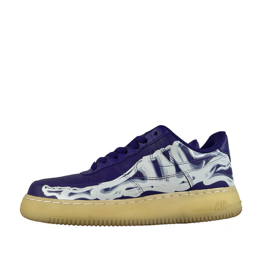 CU8067 500 Nike Air Force 1 Low '07 QS Purple Skeleton Halloween [USED] - 7 M (Used) (No Box)