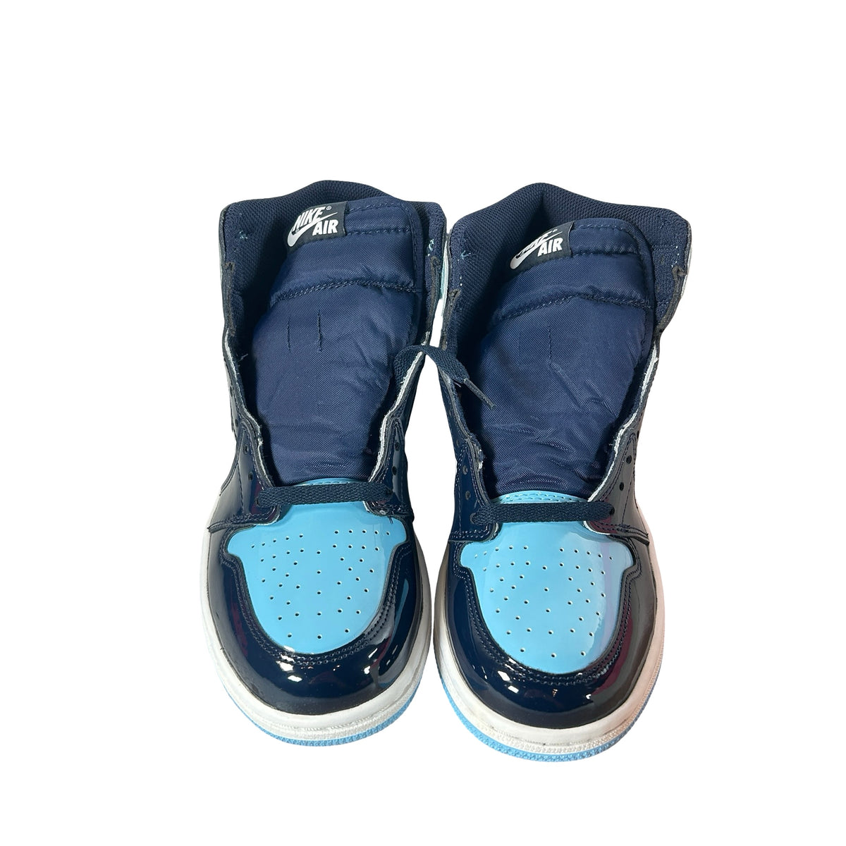 CD0461 401 Jordan 1 Retro High UNC Patent (Women's) - 8.5 W (Lightly Stained Midsole)