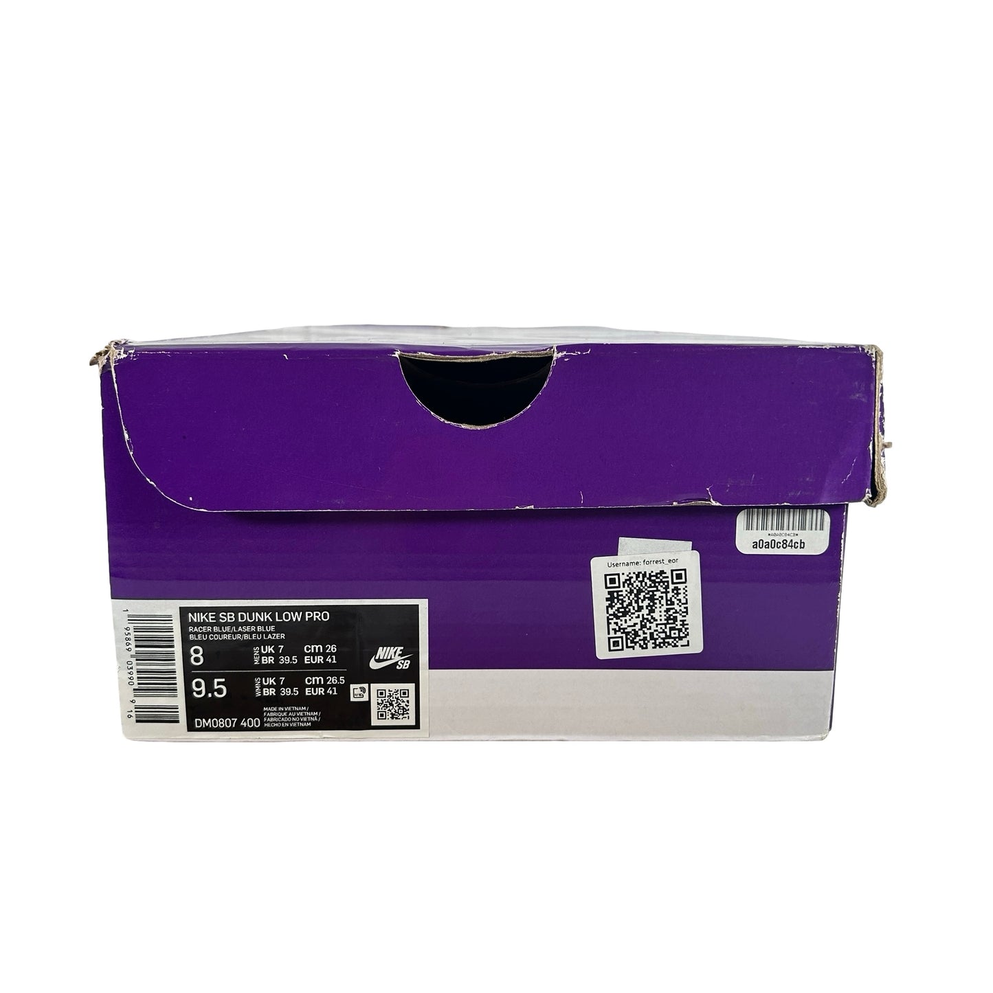 DM0807 400 Nike SB Dunk Low Blue Raspberry [USED] - 8 M (Used)
