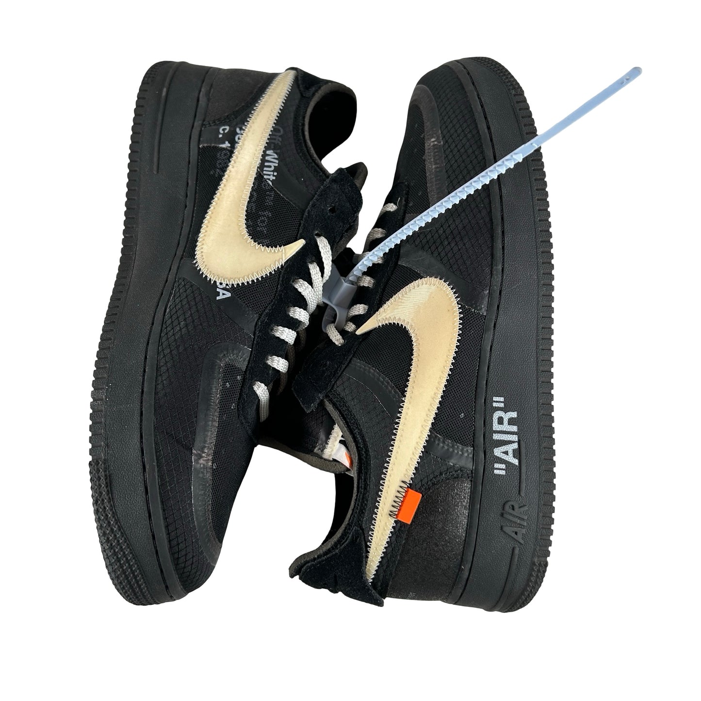 AO4606 001 Nike Air Force 1 Low Off-White Black White [USED] - 12 M (Used) (No Box)
