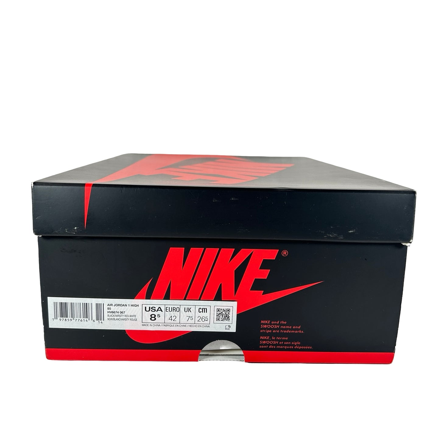 HV6674 067 Jordan 1 Retro High '85 OG Bred (2025) [USED] - 8.5 M (Used)