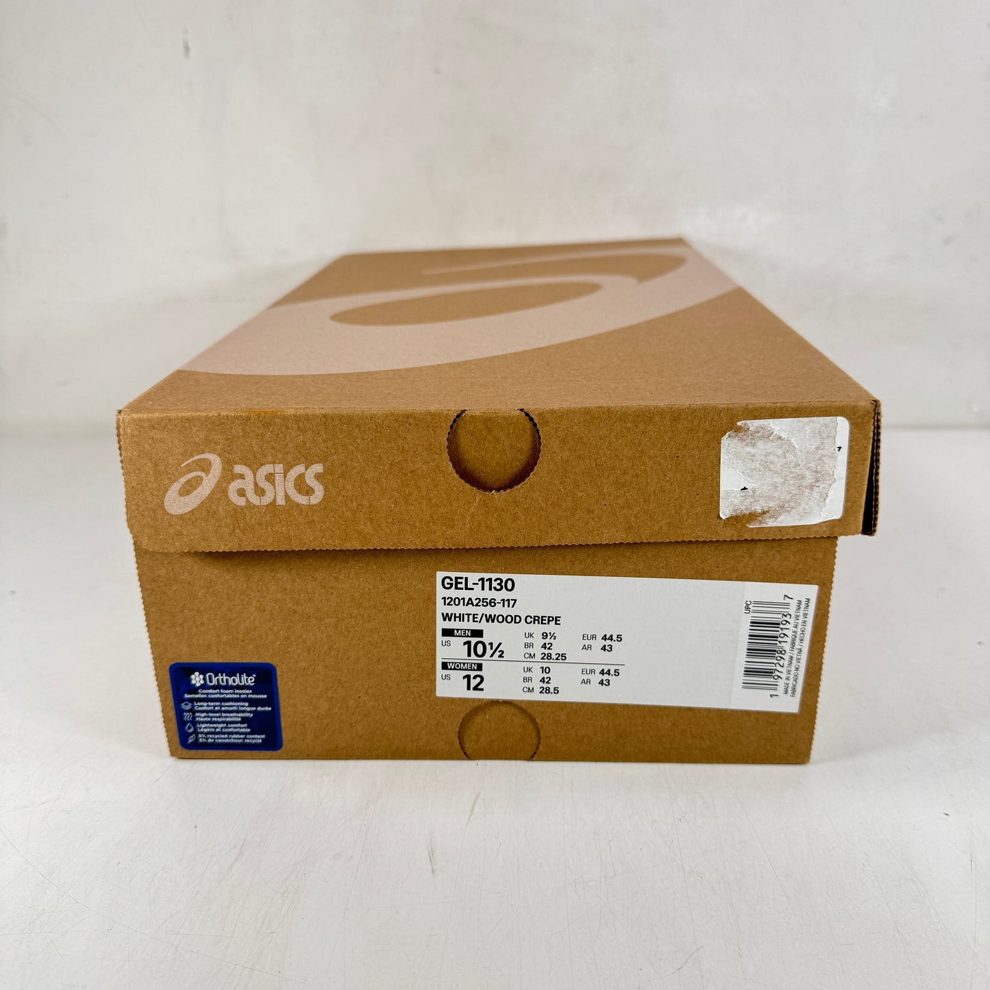 1201A256 117 ASICS Gel-1130 White Wood Crepe [USED] - 10.5 M (Used)