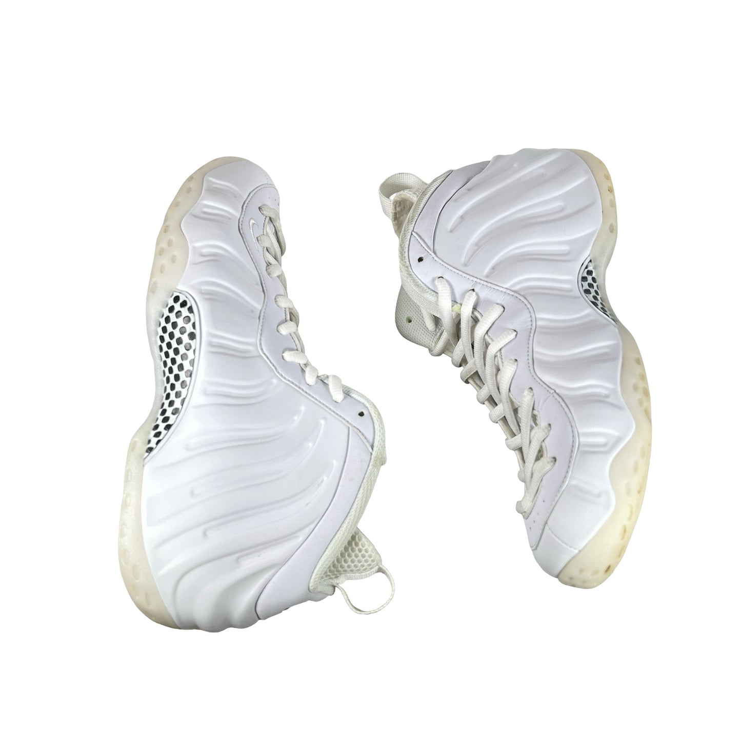 HJ5195 100 Nike Air Foamposite One Triple White [USED] - 10.5 M (Used)