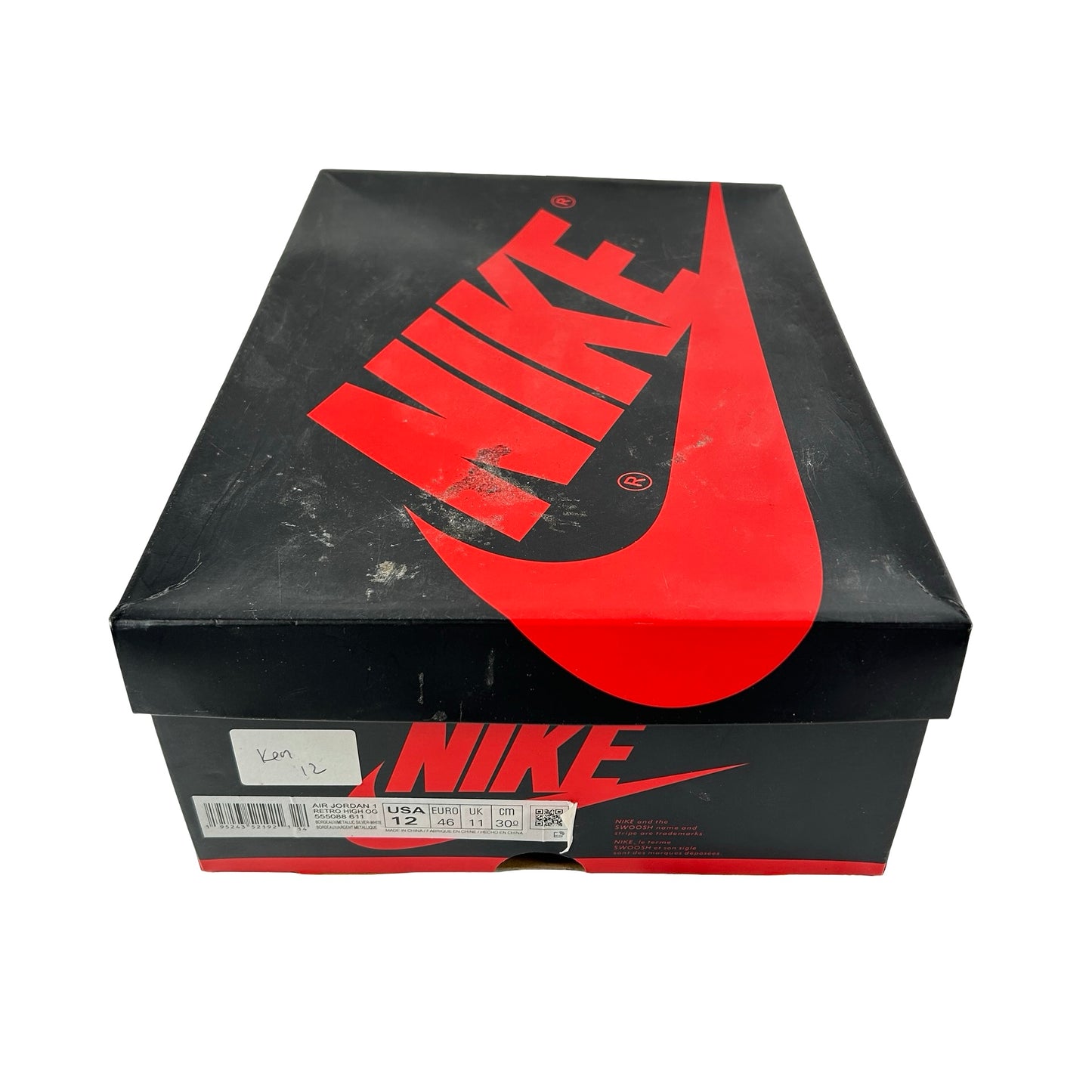 555088 611 Jordan 1 Retro High OG Bordeaux [USED] - 12 M (Used)