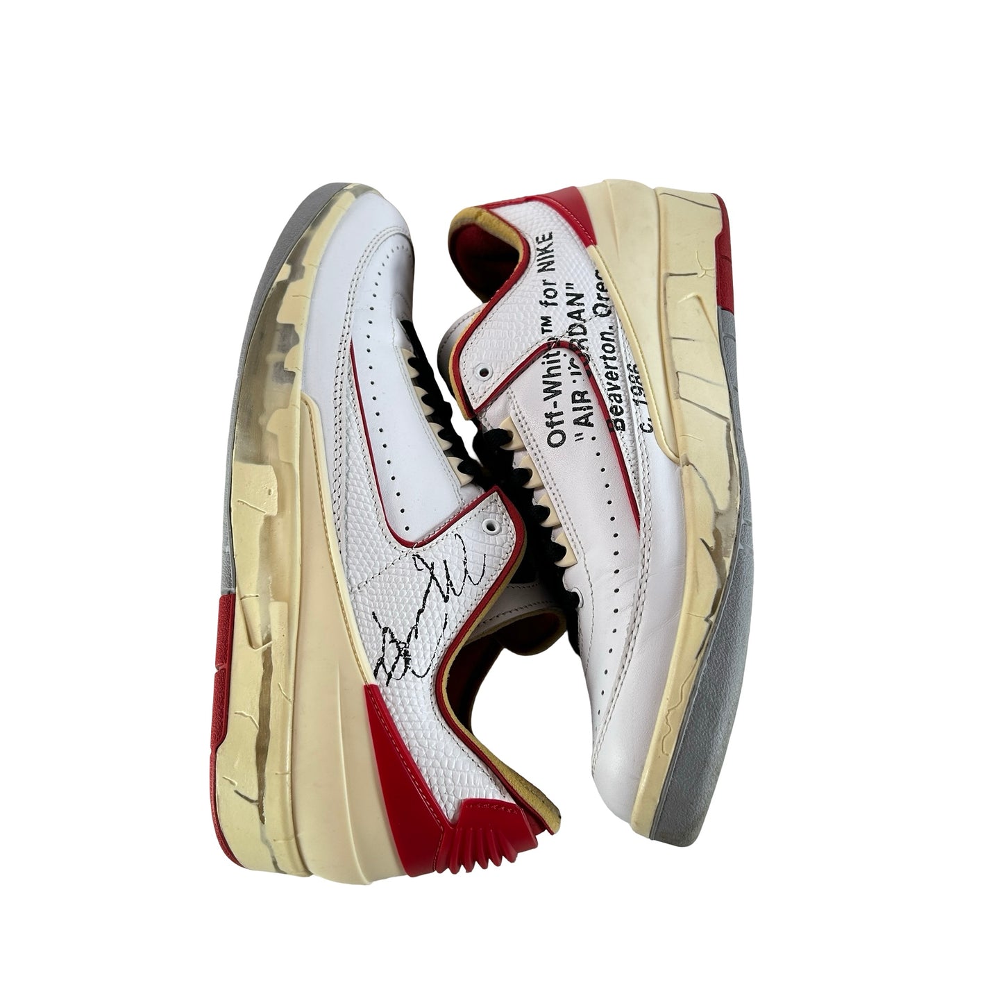 DJ4375 106 Jordan 2 Retro Low SP Off-White White Red [USED] - 10 M (Used4)