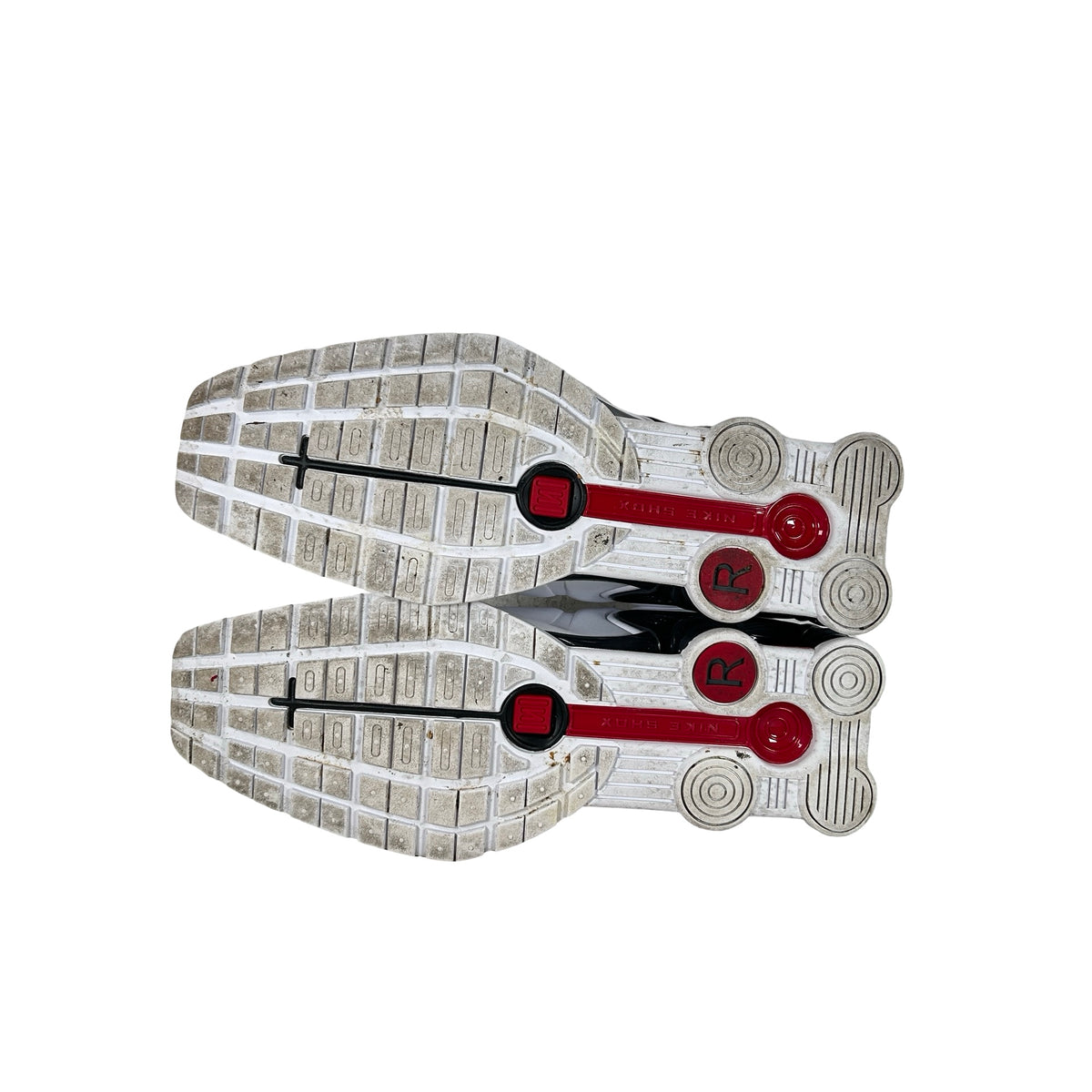 IM5420 100 Nike Shox MR4 Mule Martine Rose Metallic Platinum Varsity Red (W) [USED] - 9.5 W (Used)