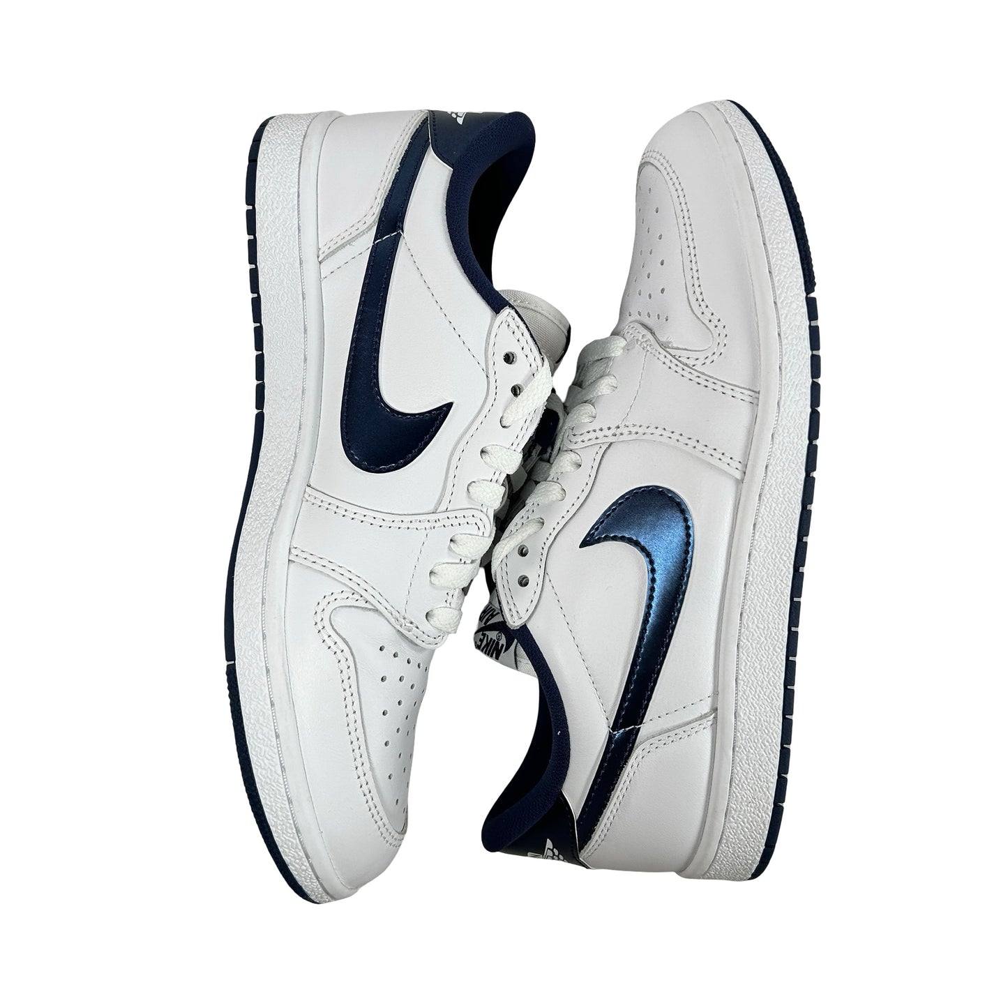 FB9933 141 Air Jordan 1 Retro Low 85 'Metallic Blue' [USED] - 9 M (Used) (No Box)