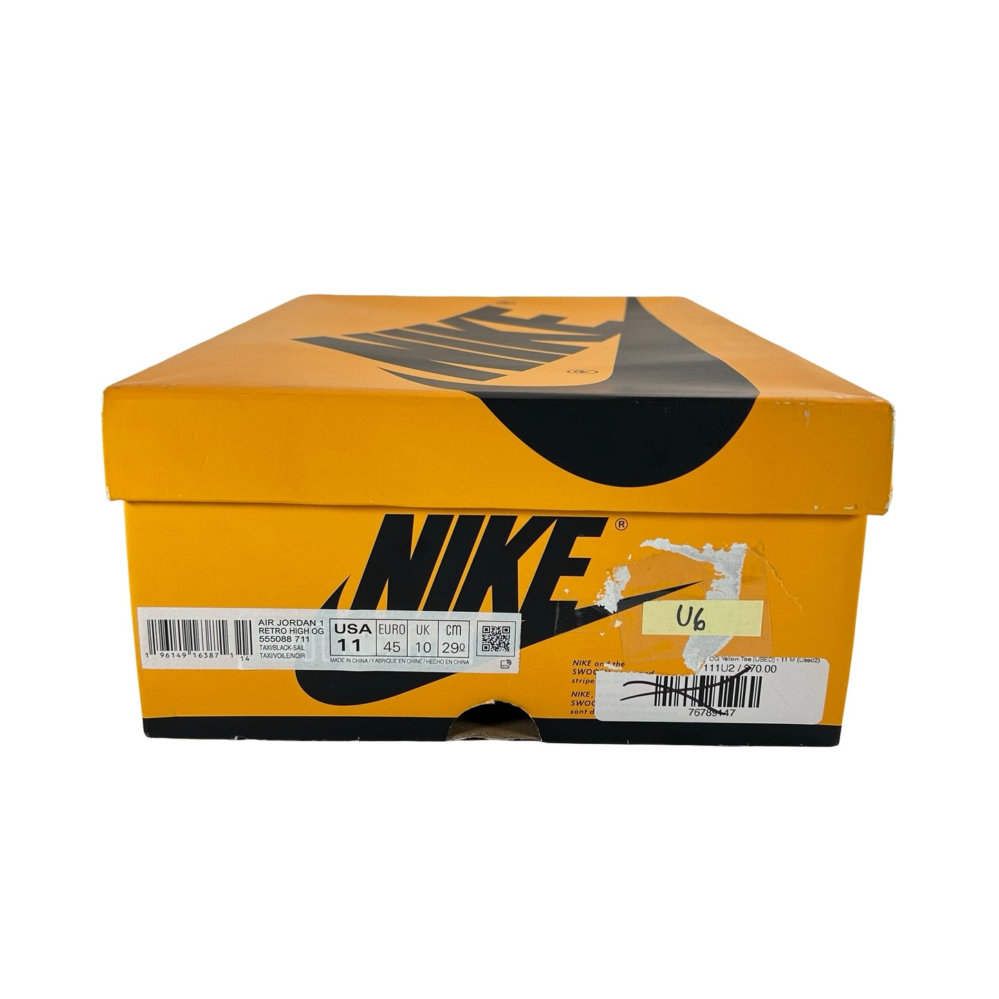 555088 711 Jordan 1 Retro High OG Yellow Toe [USED] - 11 M (Used6)