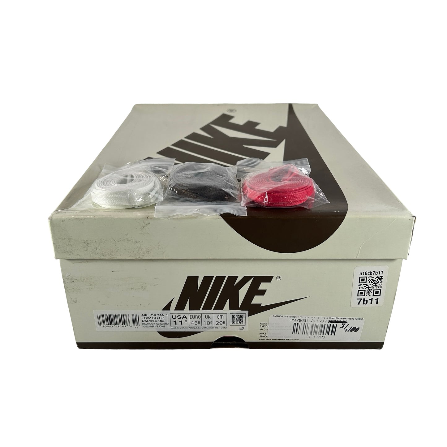 DM7866 162 Jordan 1 Retro Low OG SP Travis Scott Reverse Mocha [USED] - 11.5 M (Used)