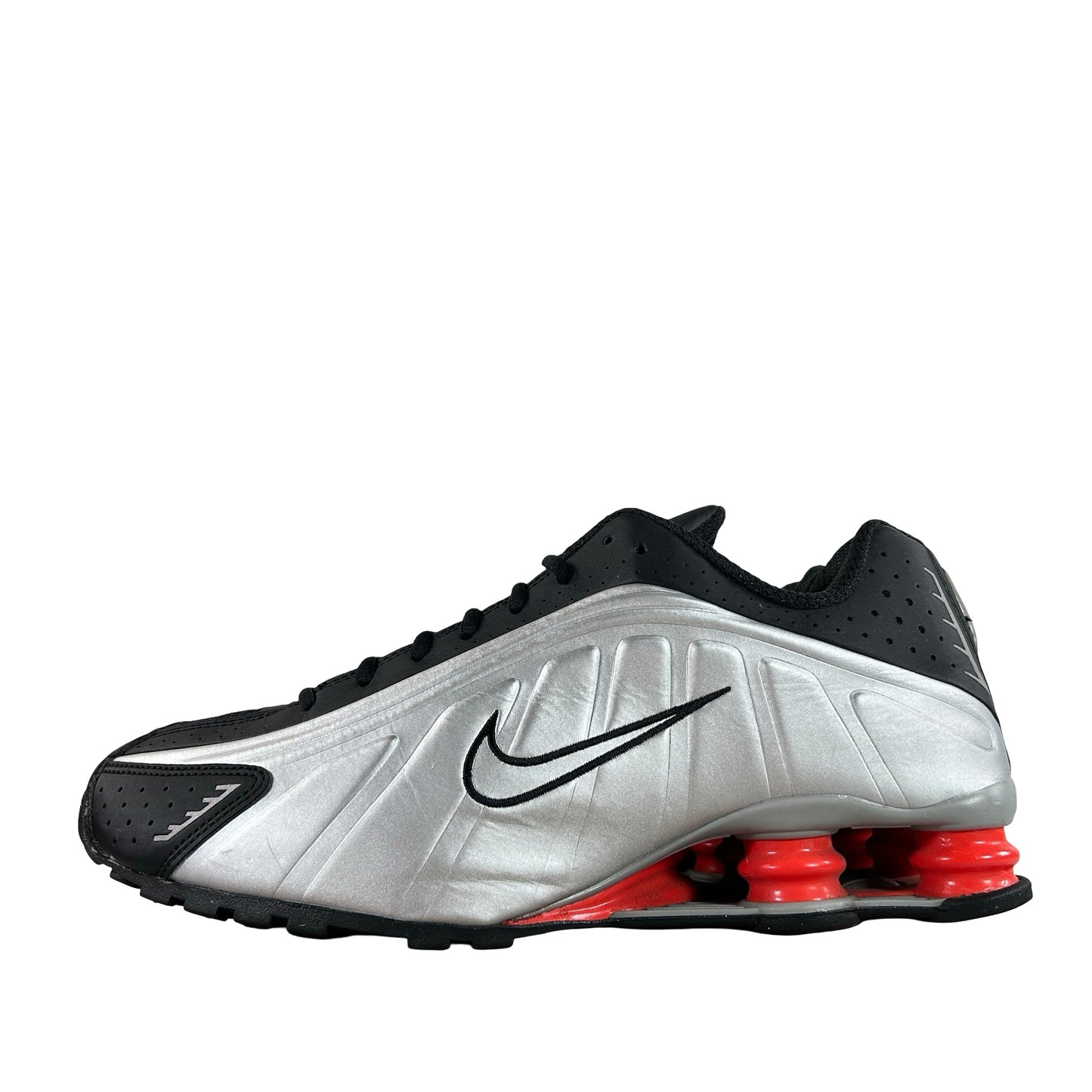 HQ1988 002 Nike Shox R4 Black Metallic Silver (2025) [USED] - 11 M (Used4)
