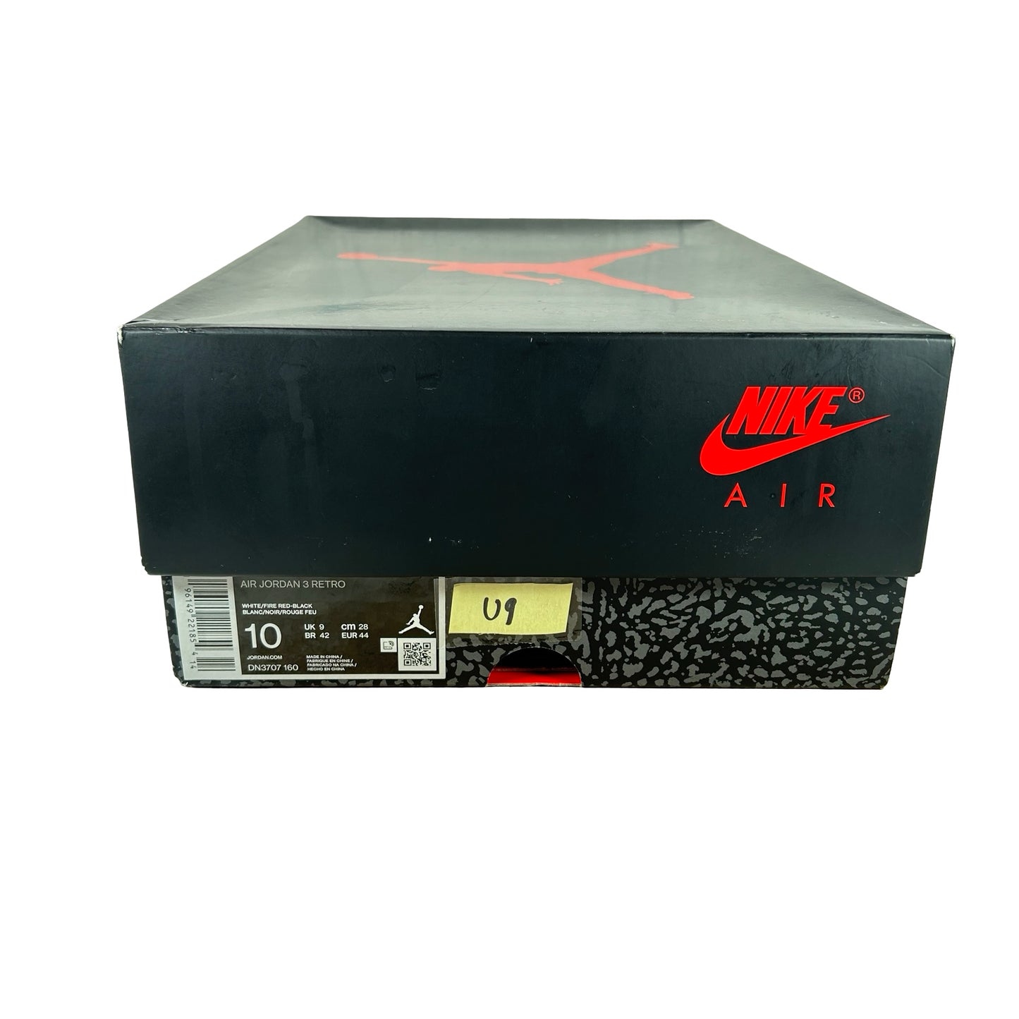 DN3707 160 Jordan 3 Retro Fire Red (2022) [USED] - 10 M (Used9)