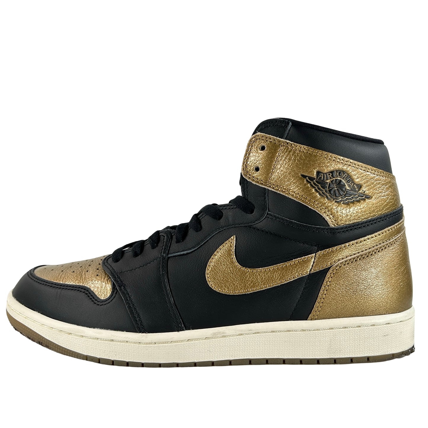 DZ5485 071 Jordan 1 Retro High OG Black Metallic Gold [USED] - 13 M (Used)