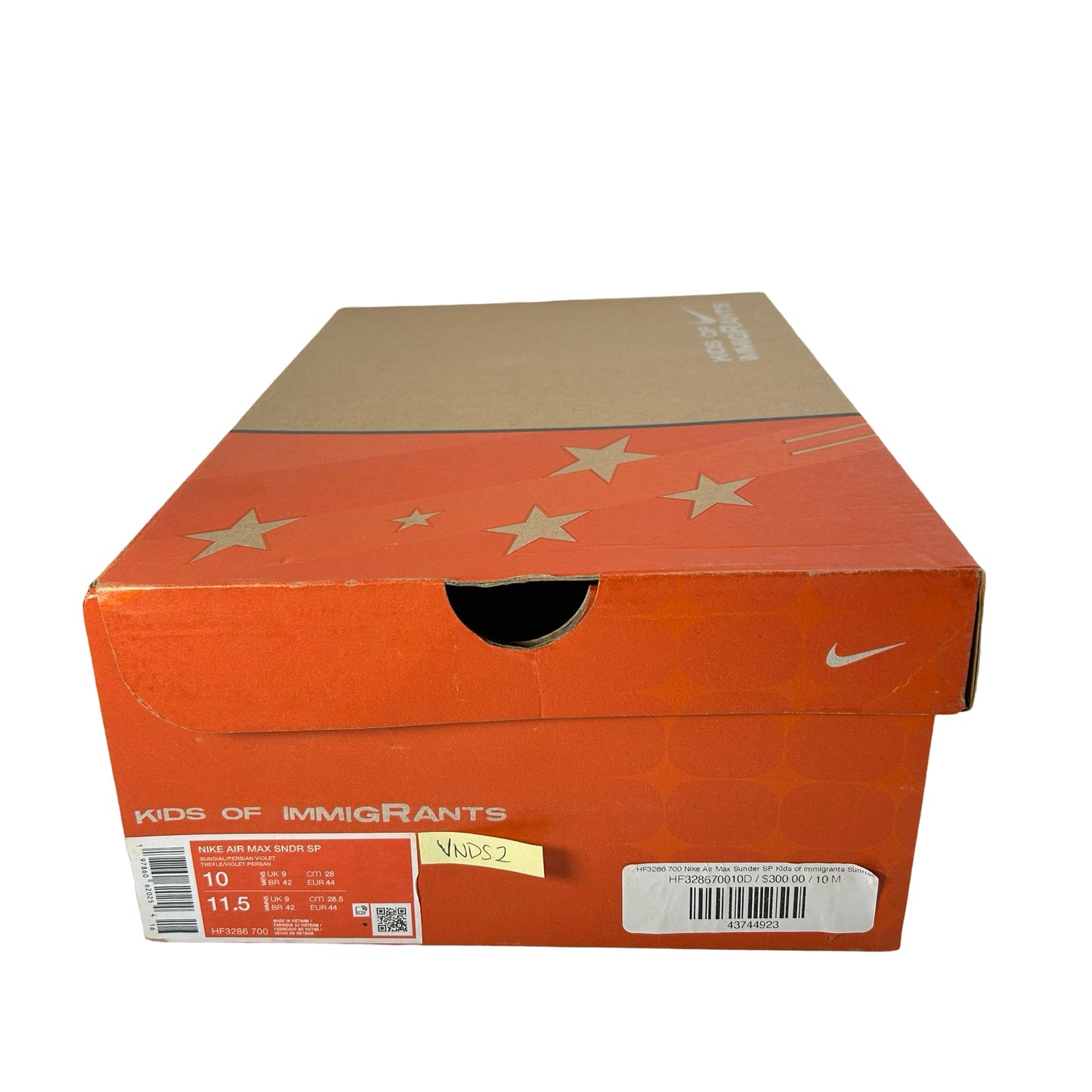 HF3286 700 Nike Air Max Sunder SP Kids of Immigrants Sunrise [USED] - 10 M (VNDS2)