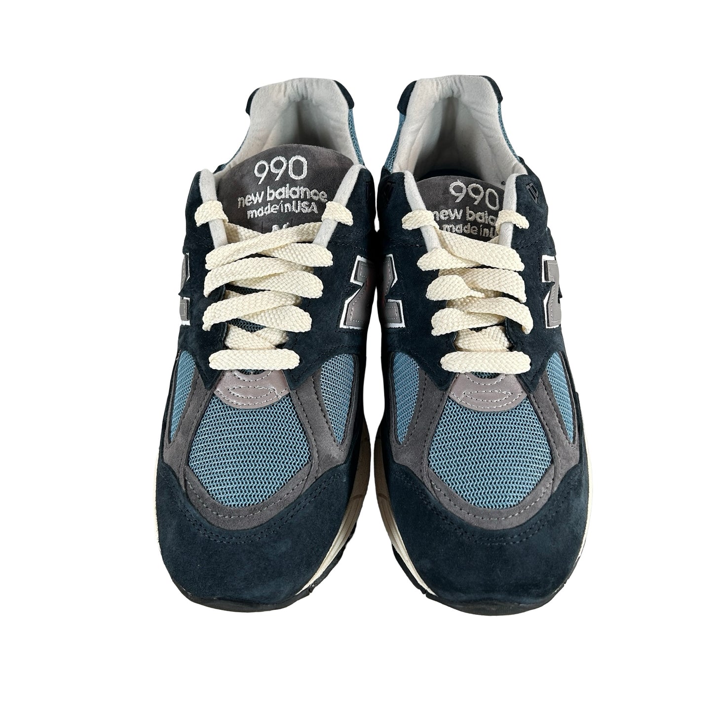 M990TB2 New Balance 990v2 MiUSA Teddy Santis Navy Castlerock [USED] - 11 M (Used)